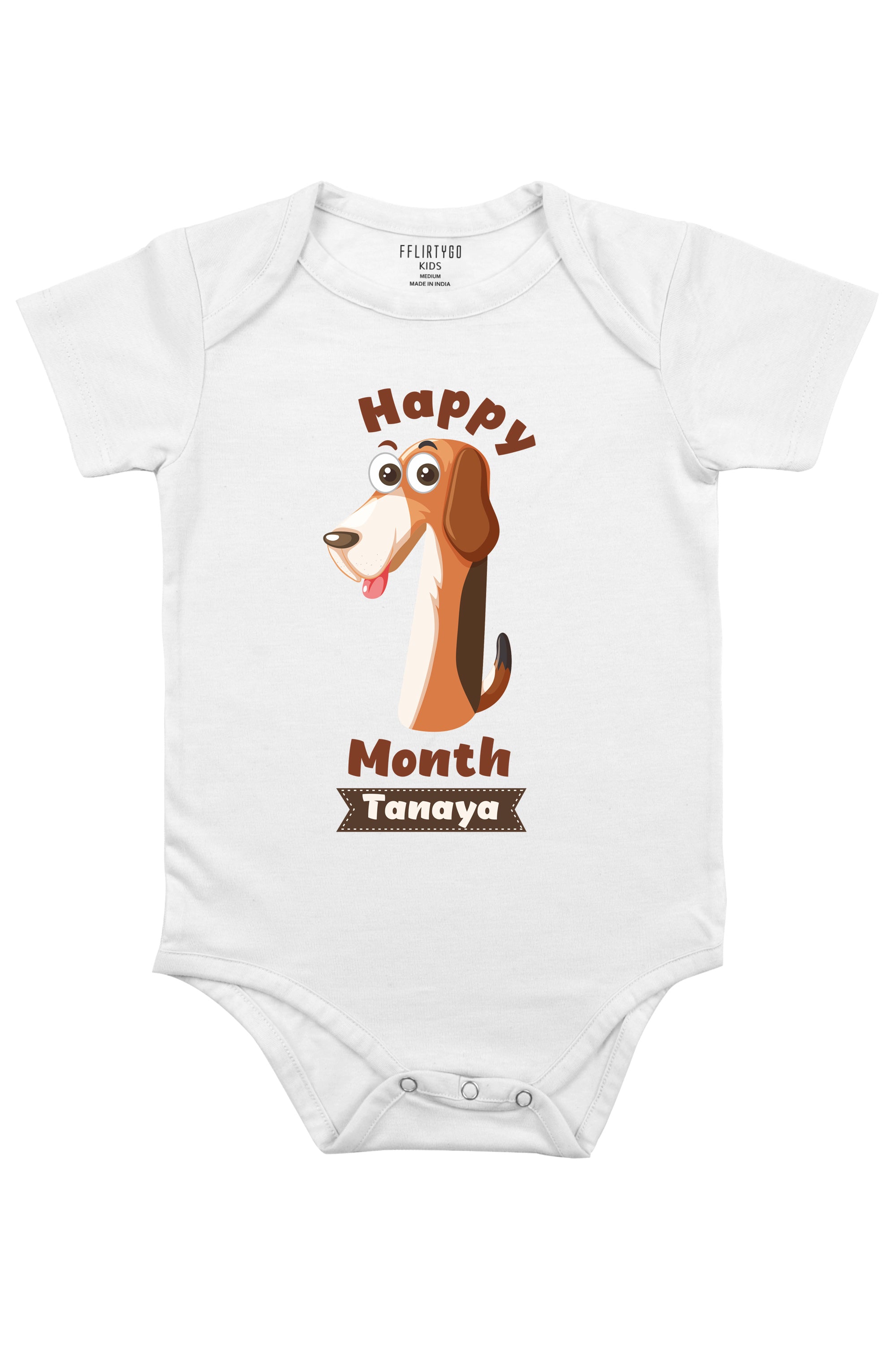 One Month Milestone Baby Romper | Onesies w/ Custom Name