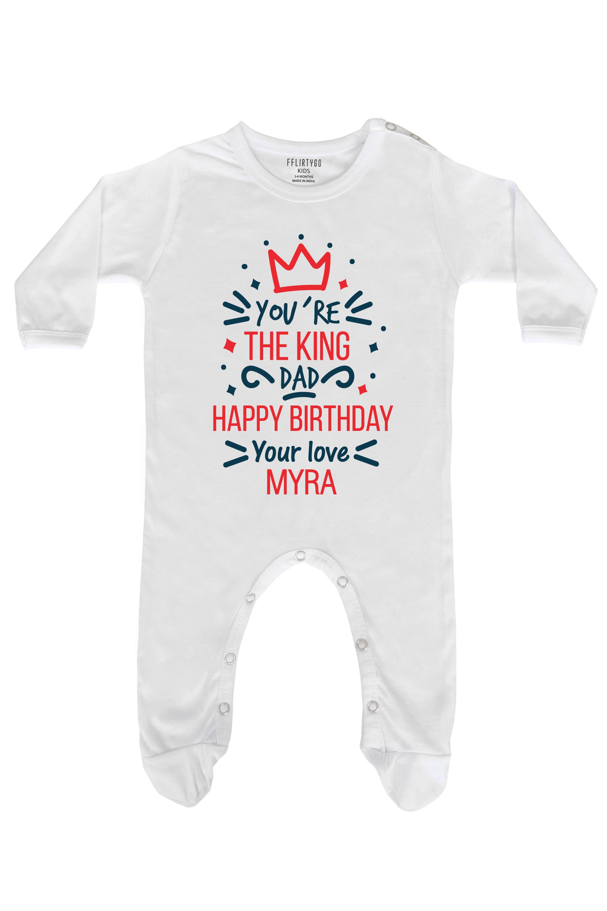 You Are The King Dad  Baby Romper | Onesies w/ Custom Name