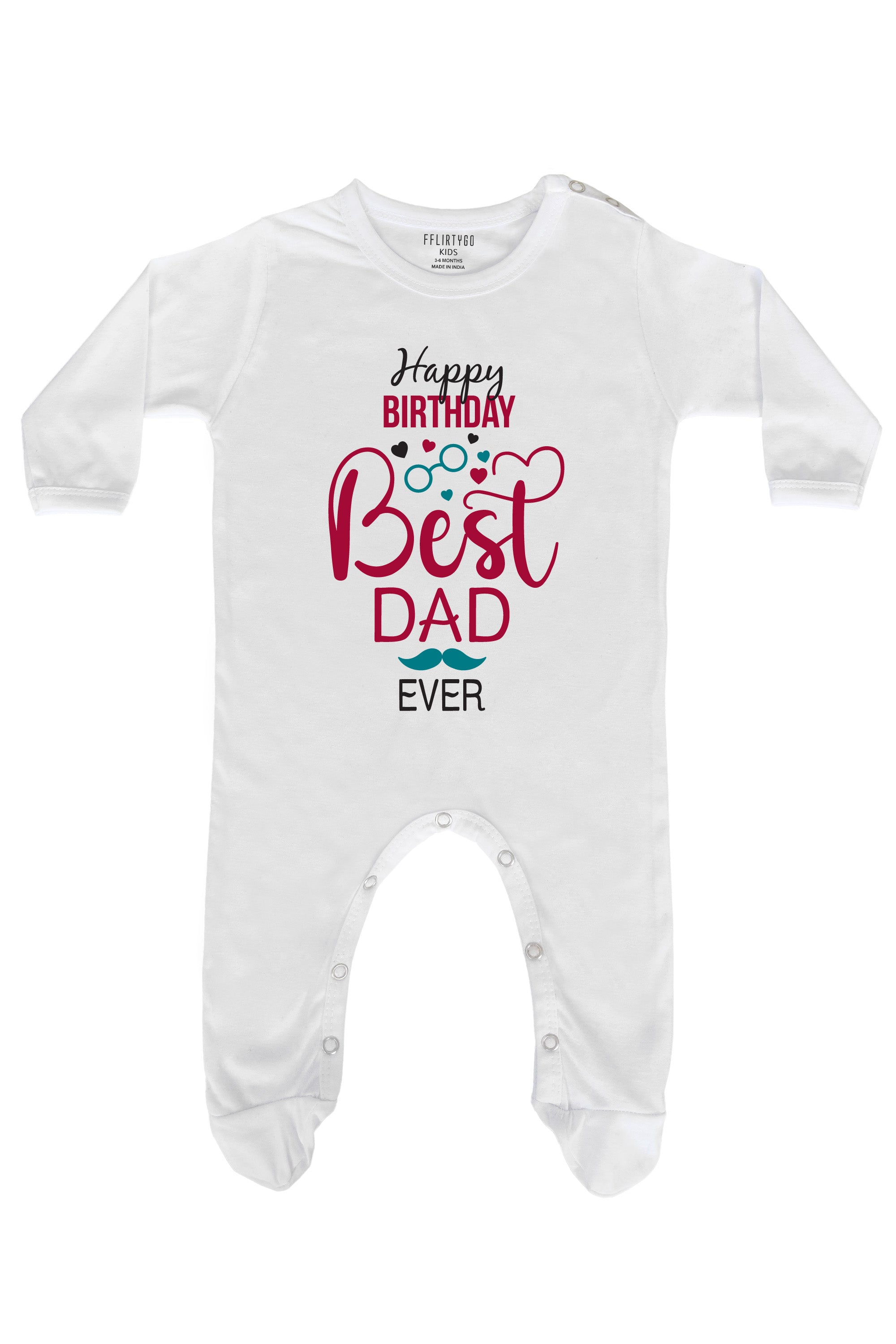 Happy Birthday Best Dad Ever Baby Romper | Onesies