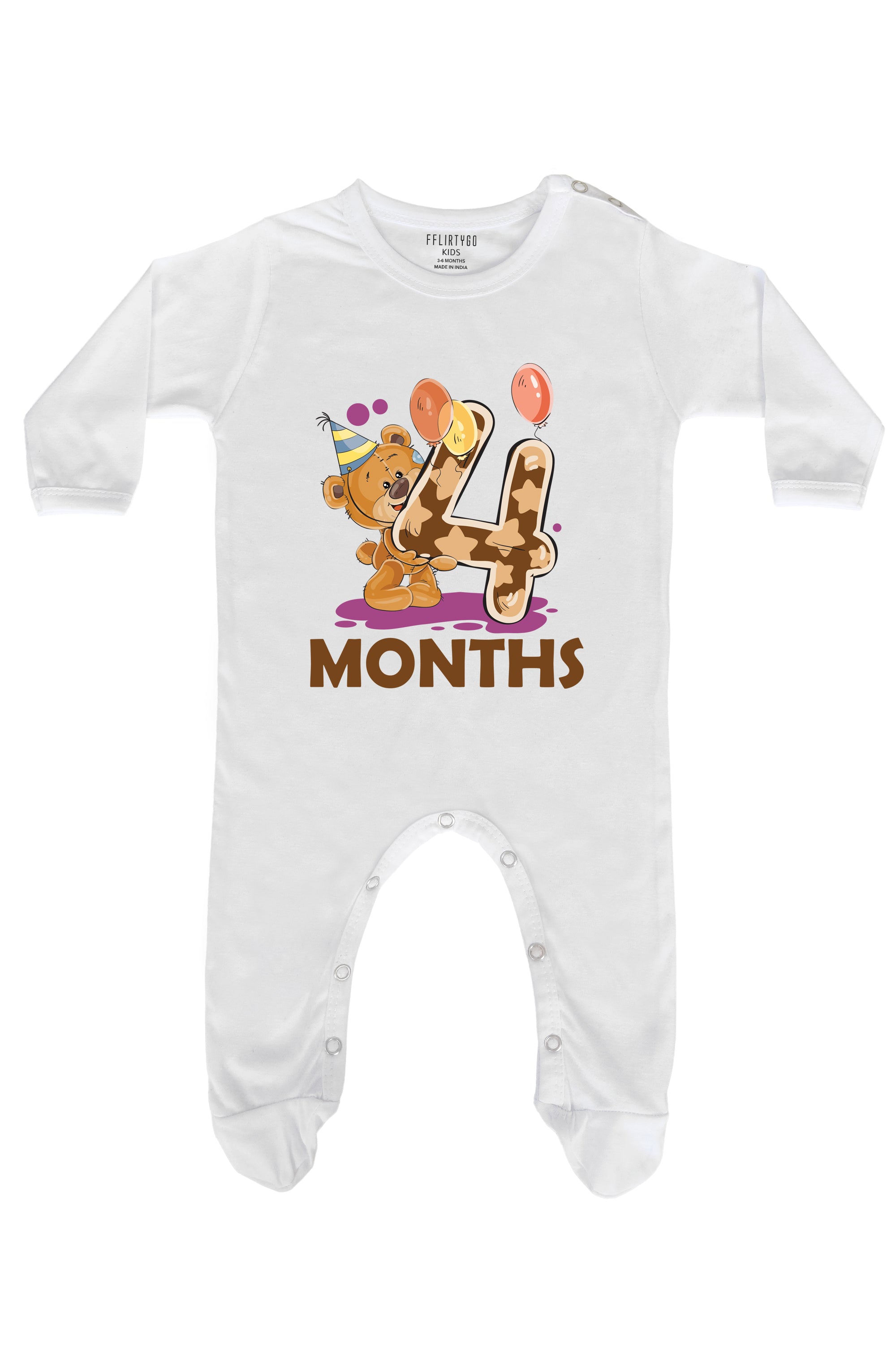 Four Months Milestone Baby Romper | Onesies