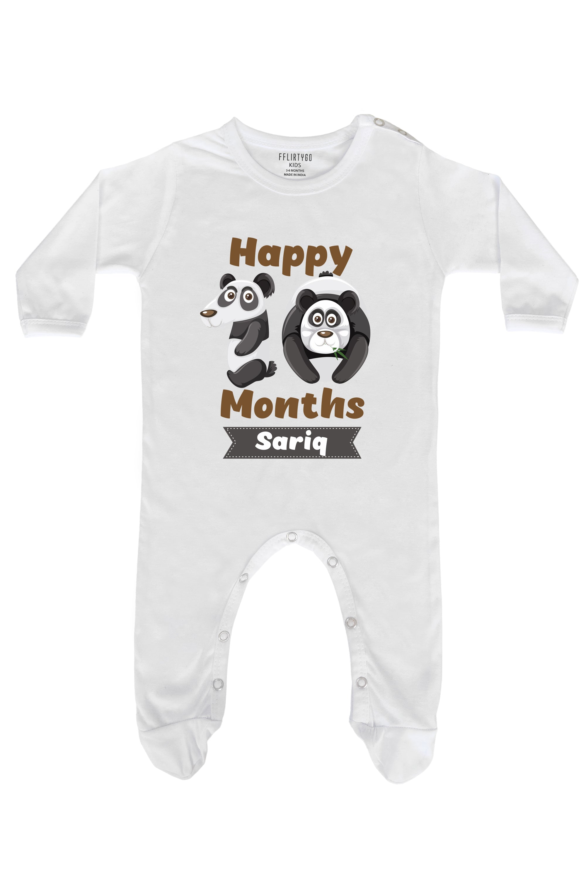 Ten Month Milestone Baby Romper | Onesies w/ Custom Name