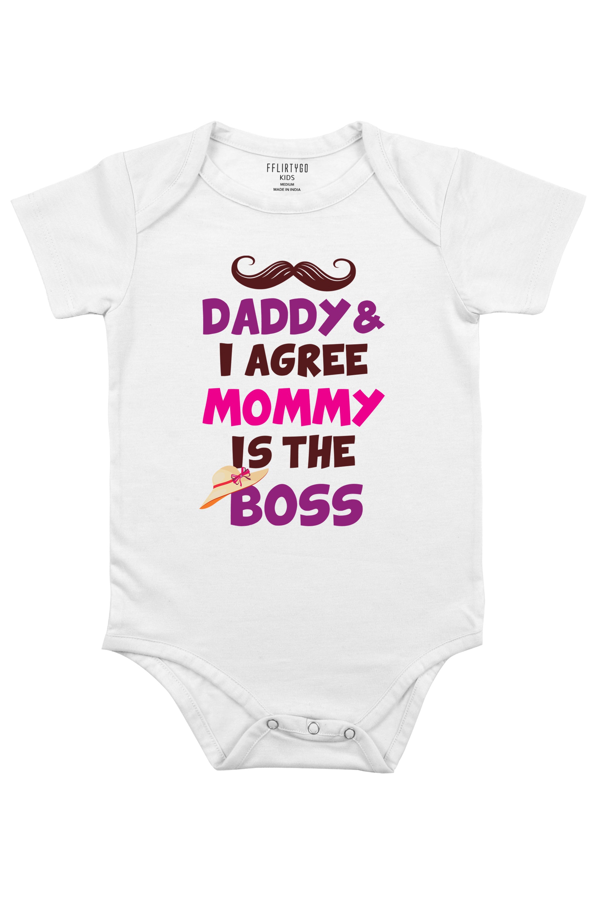 Daddy and I Agree Mommy is The Boss Baby Romper | Onesies