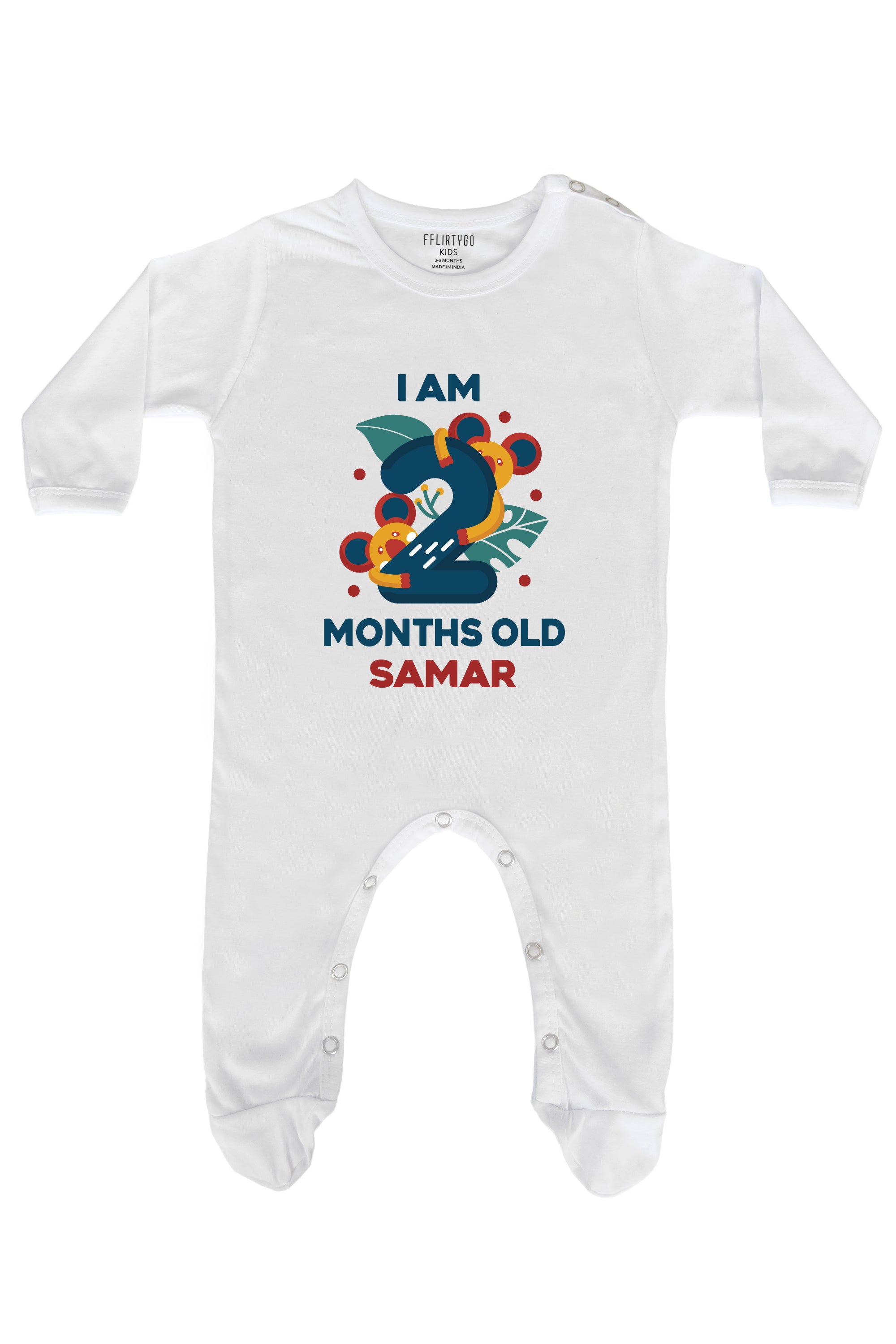 Two Month Birthday Baby Romper | Onesies w/ Custom Name