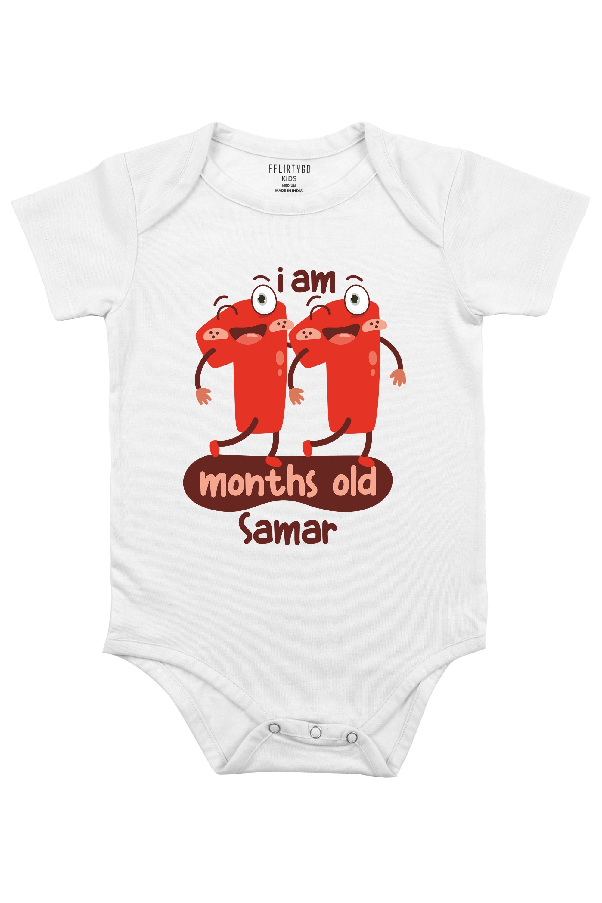 Eleven Month Milestone Baby Romper | Onesies w/ Custom Name