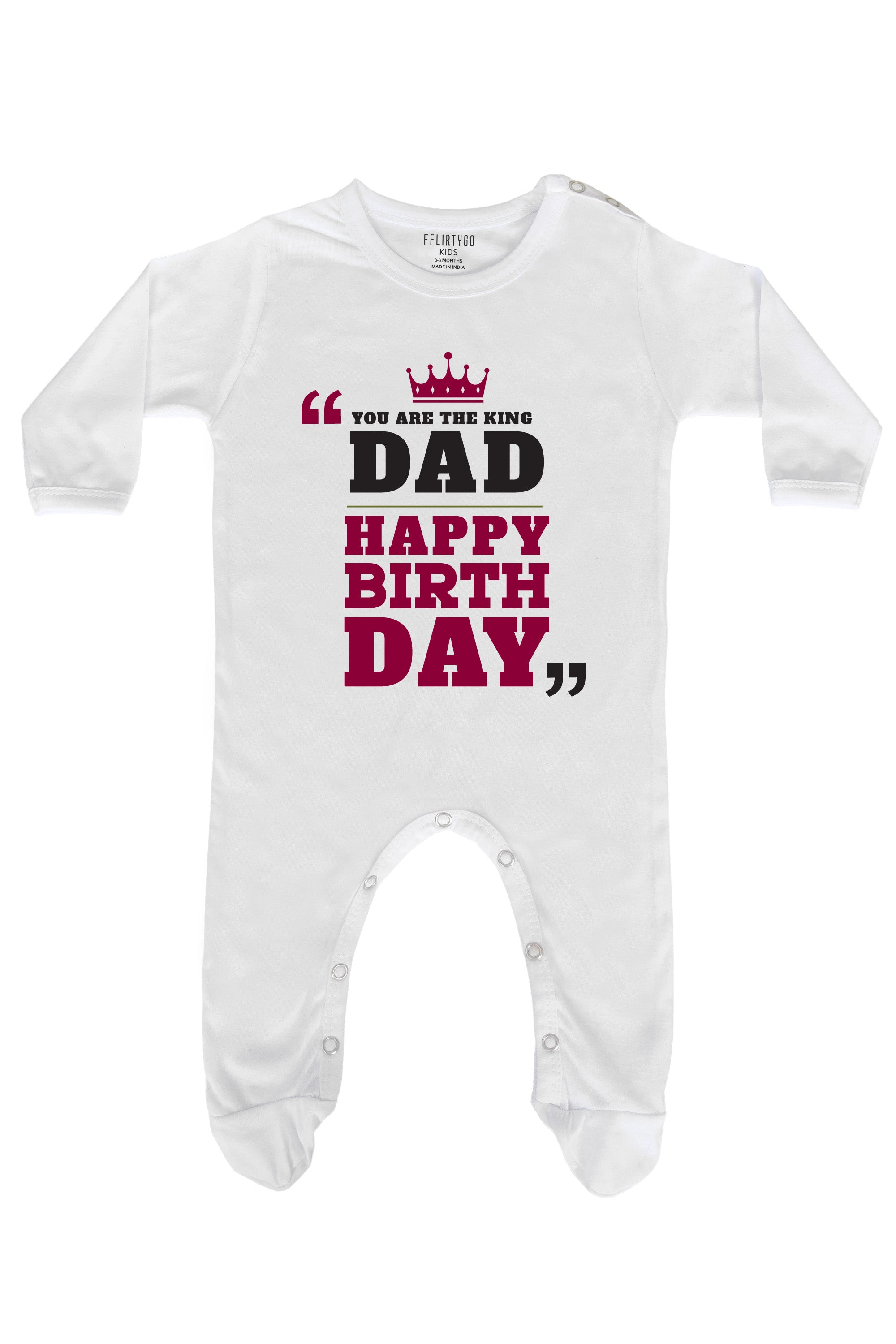 You Are The King Dad Happy Birthday Baby Romper | Onesies