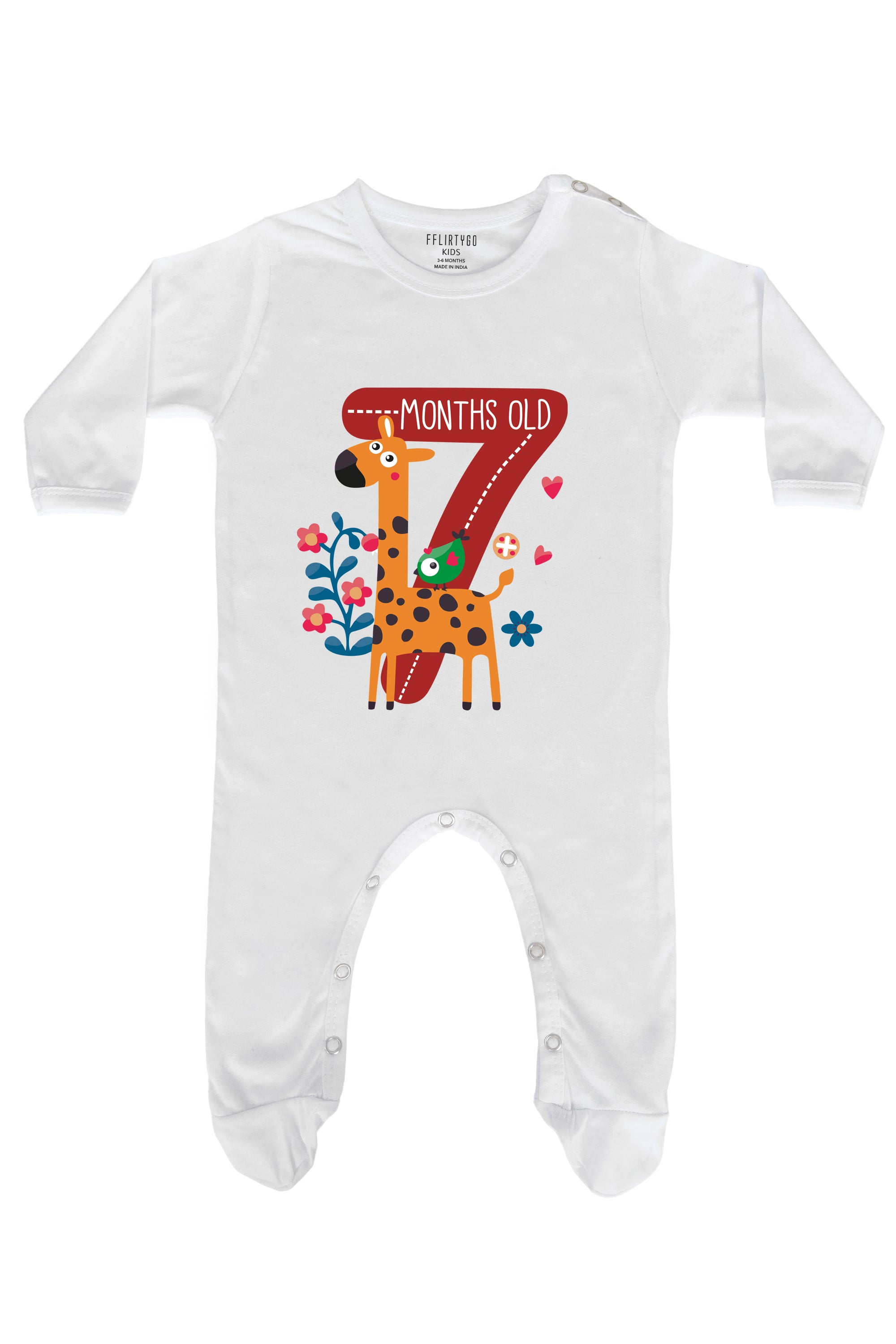 Seven Months Old Milestone Baby Romper | Onesies