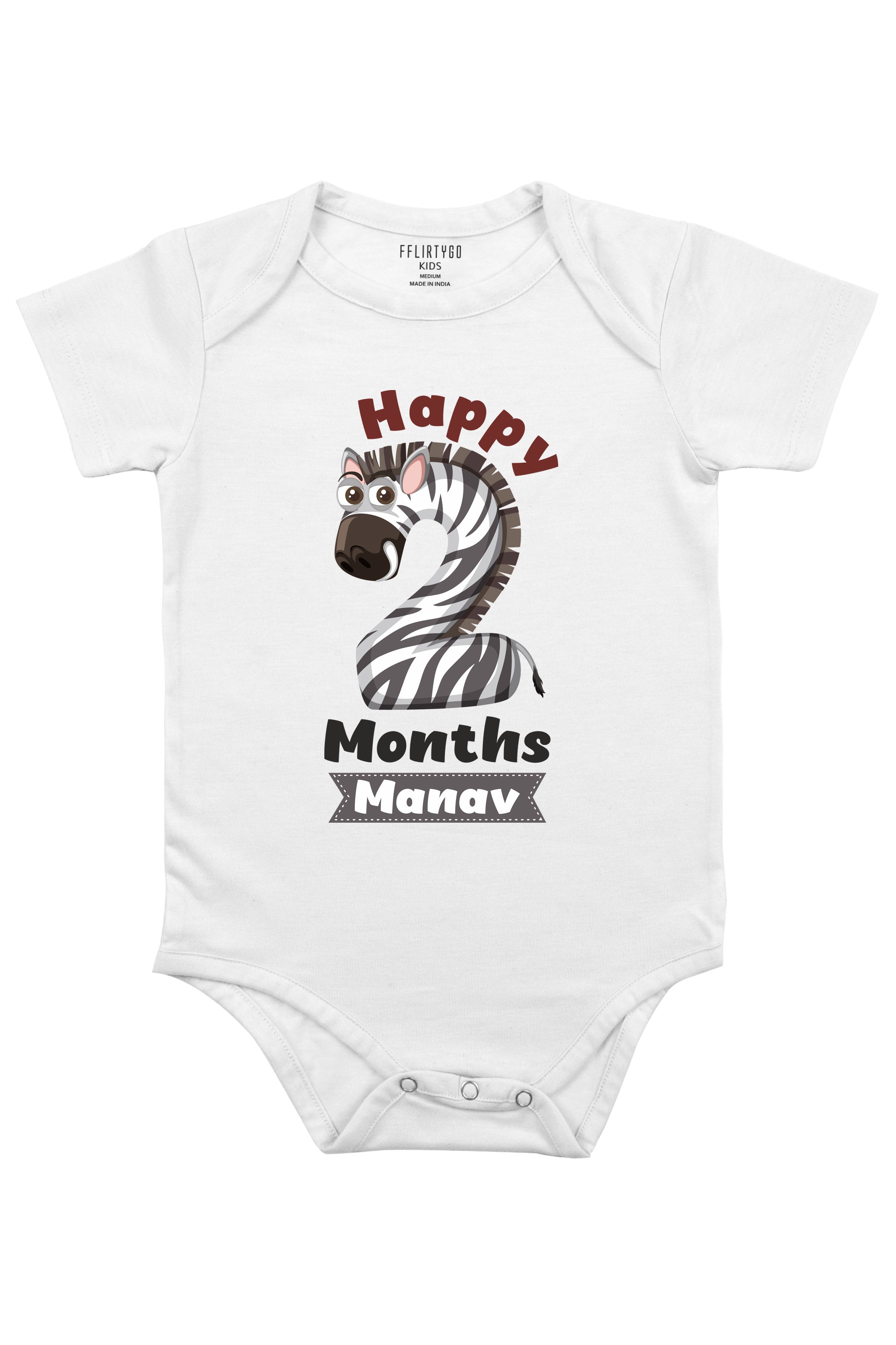 Two Month Milestone Baby Romper | Onesies w/ Custom Name