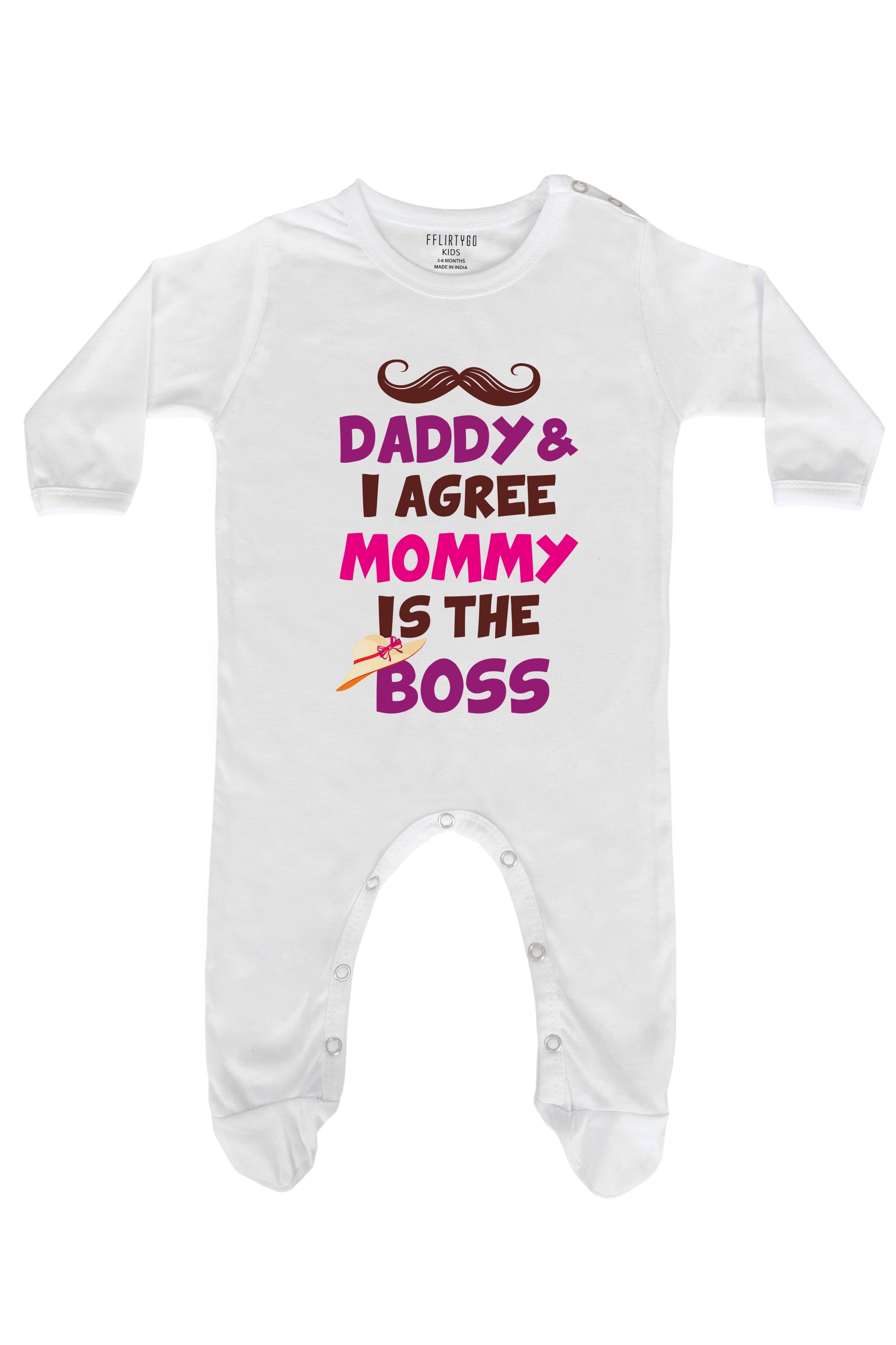 Daddy and I Agree Mommy is The Boss Baby Romper | Onesies