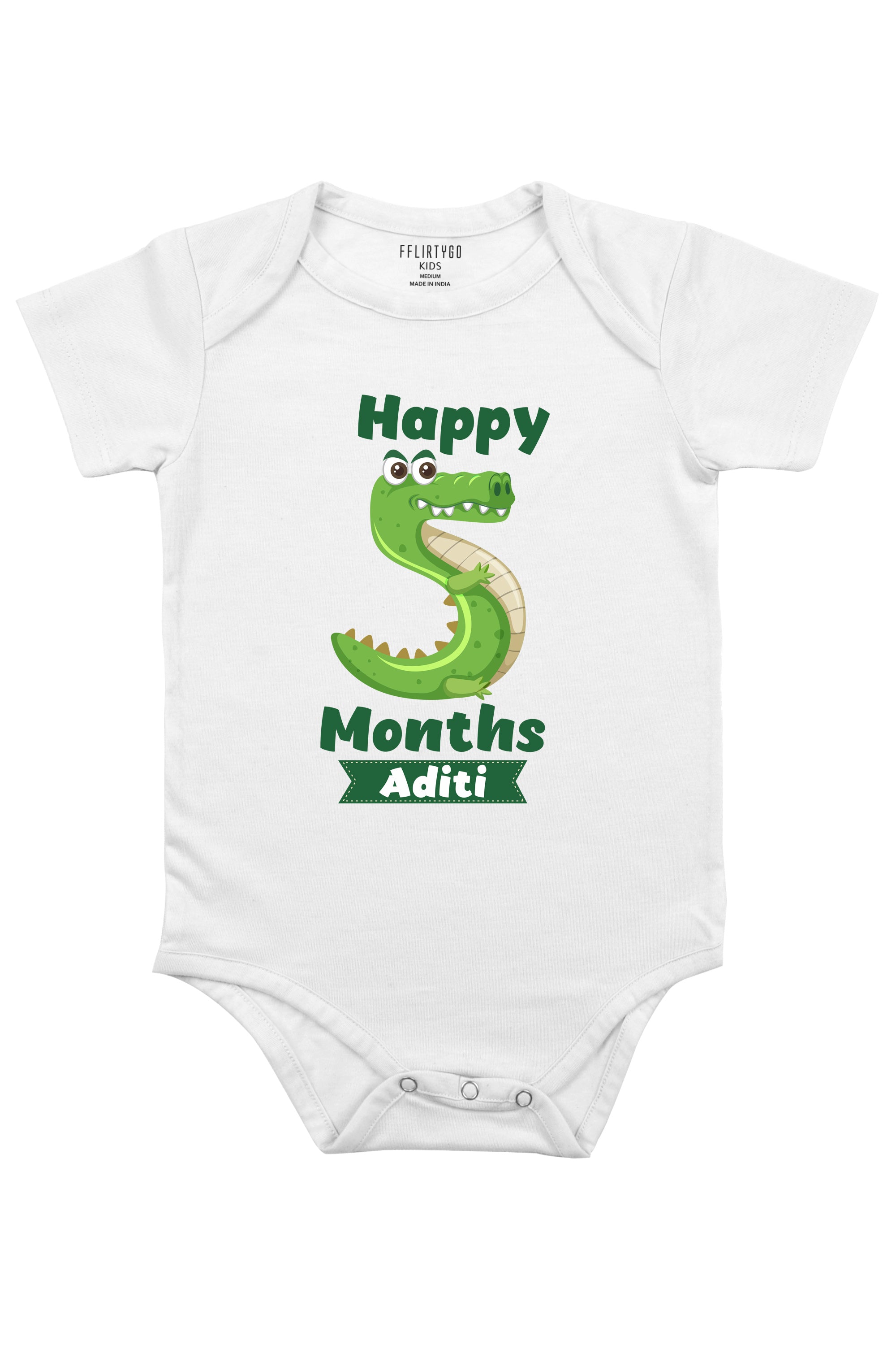 Five Month Milestone Baby Romper | Onesies w/ Custom Name