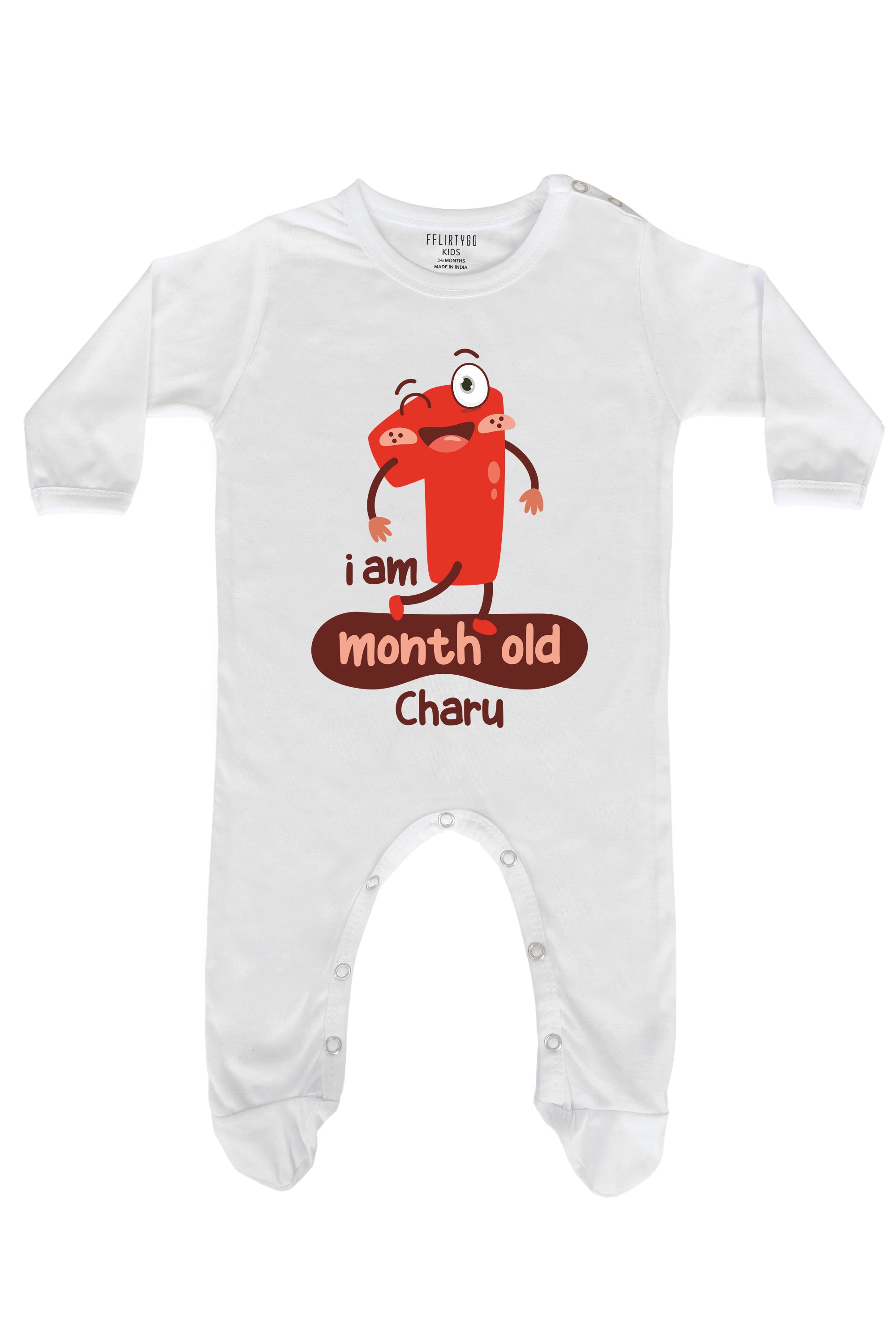 One Month Milestone Baby Romper | Onesies w/ Custom Name