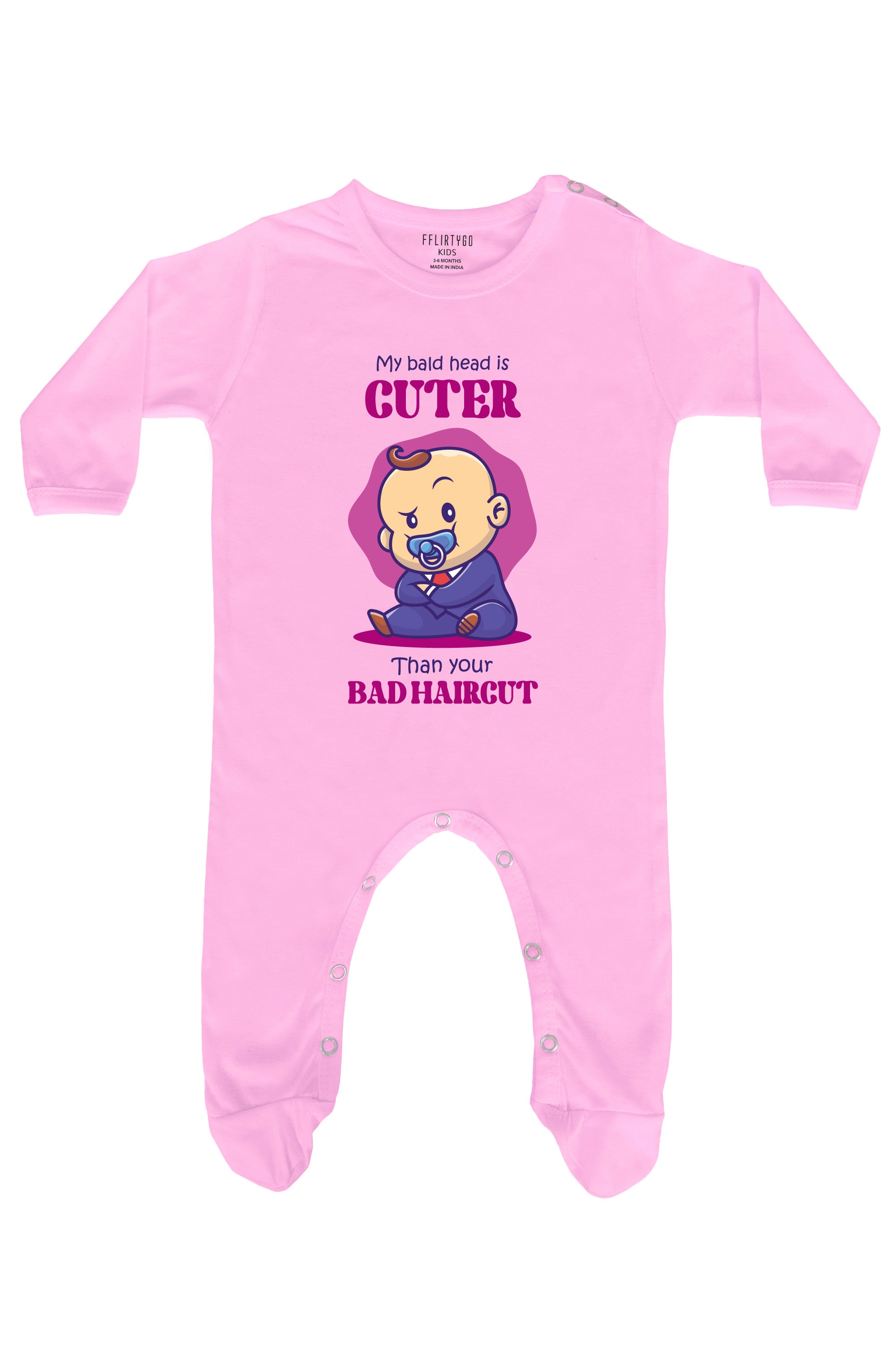 My Bald Head is Cuter Than Your Bad Haircut Baby Romper | Onesies