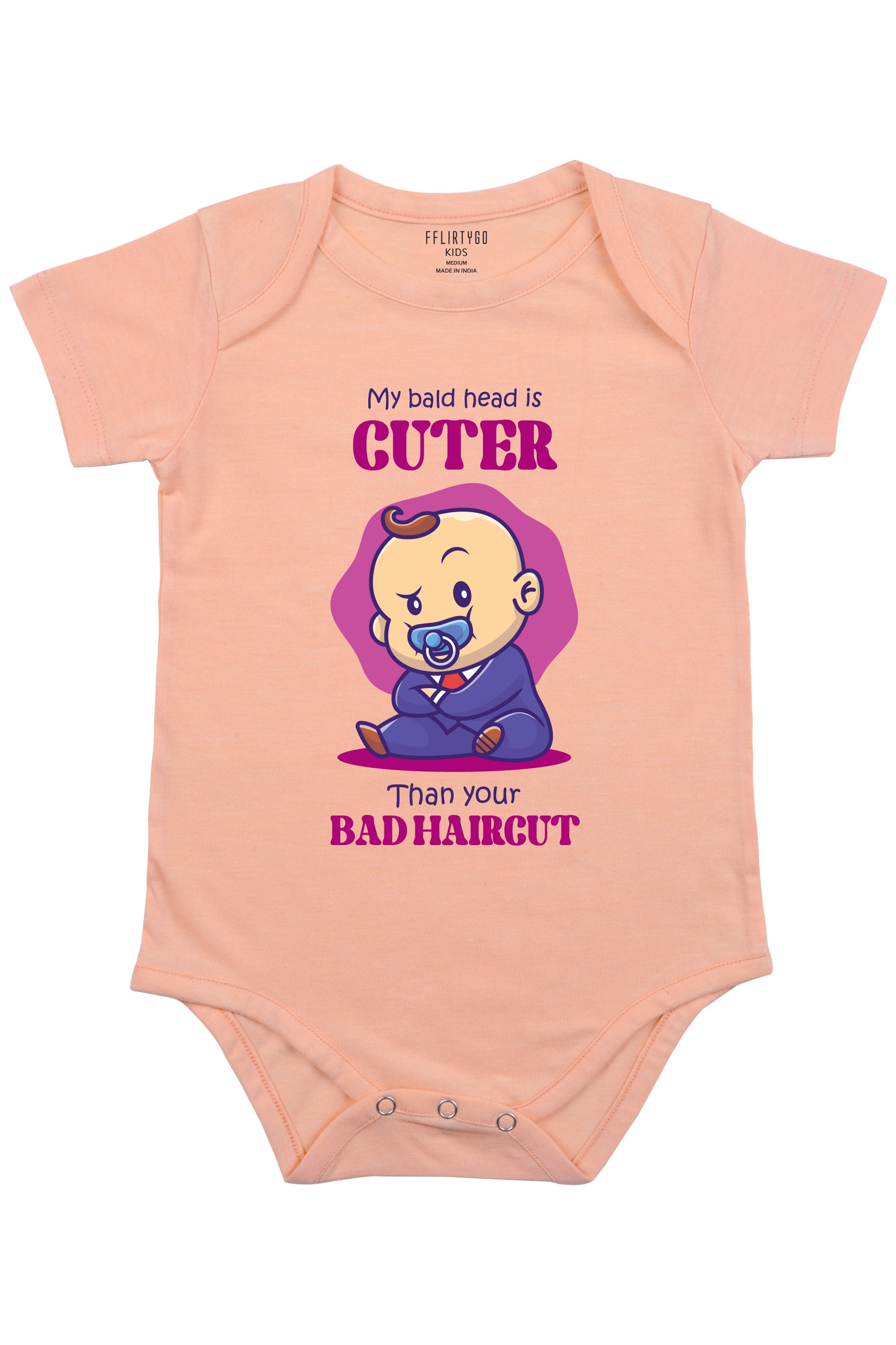 My Bald Head is Cuter Than Your Bad Haircut Baby Romper | Onesies