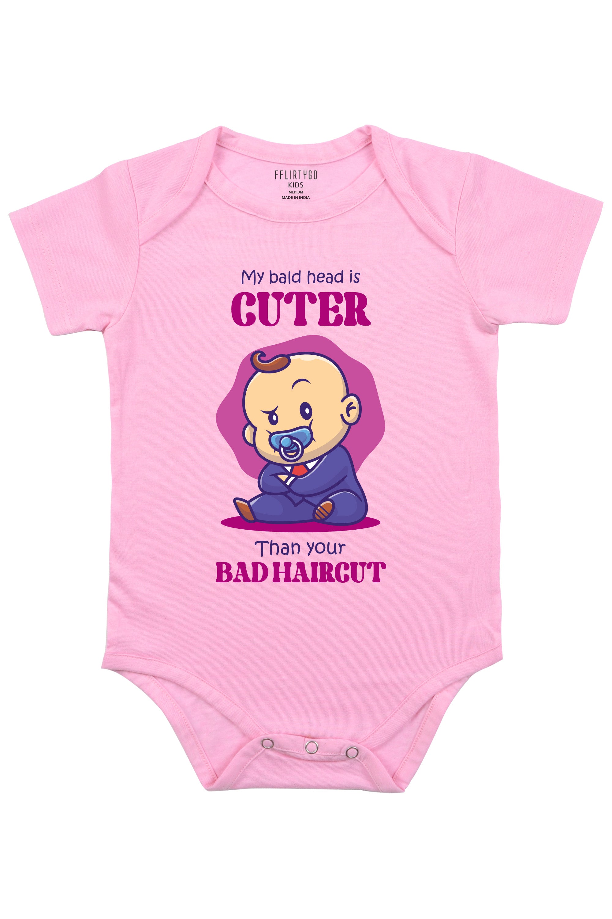 My Bald Head is Cuter Than Your Bad Haircut Baby Romper | Onesies