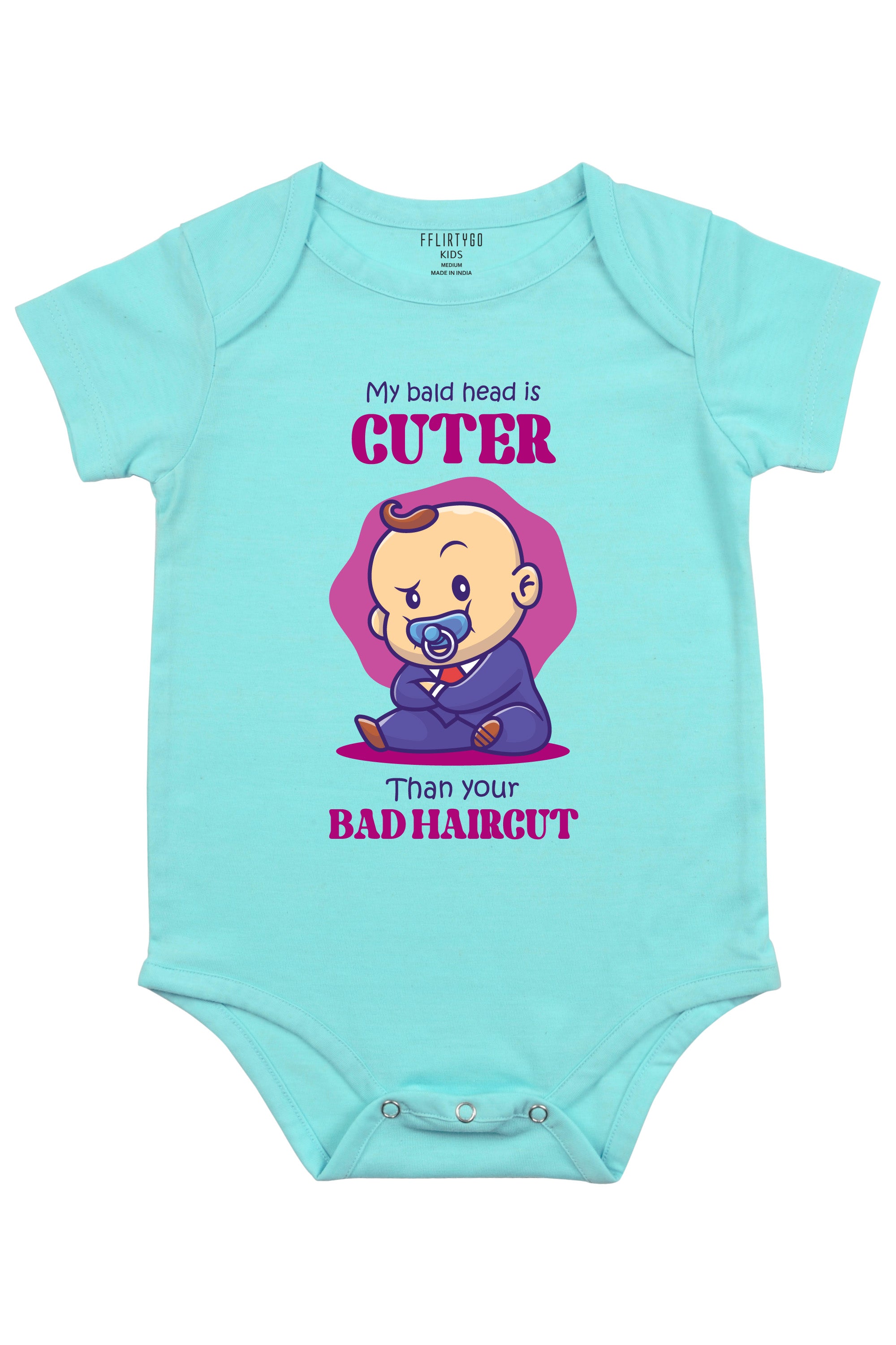 My Bald Head is Cuter Than Your Bad Haircut Baby Romper | Onesies