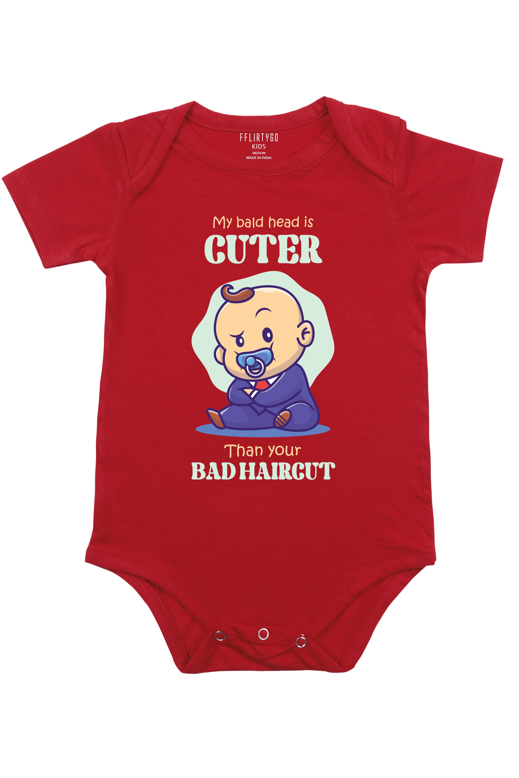 My Bald Head is Cuter Than Your Bad Haircut Baby Romper | Onesies