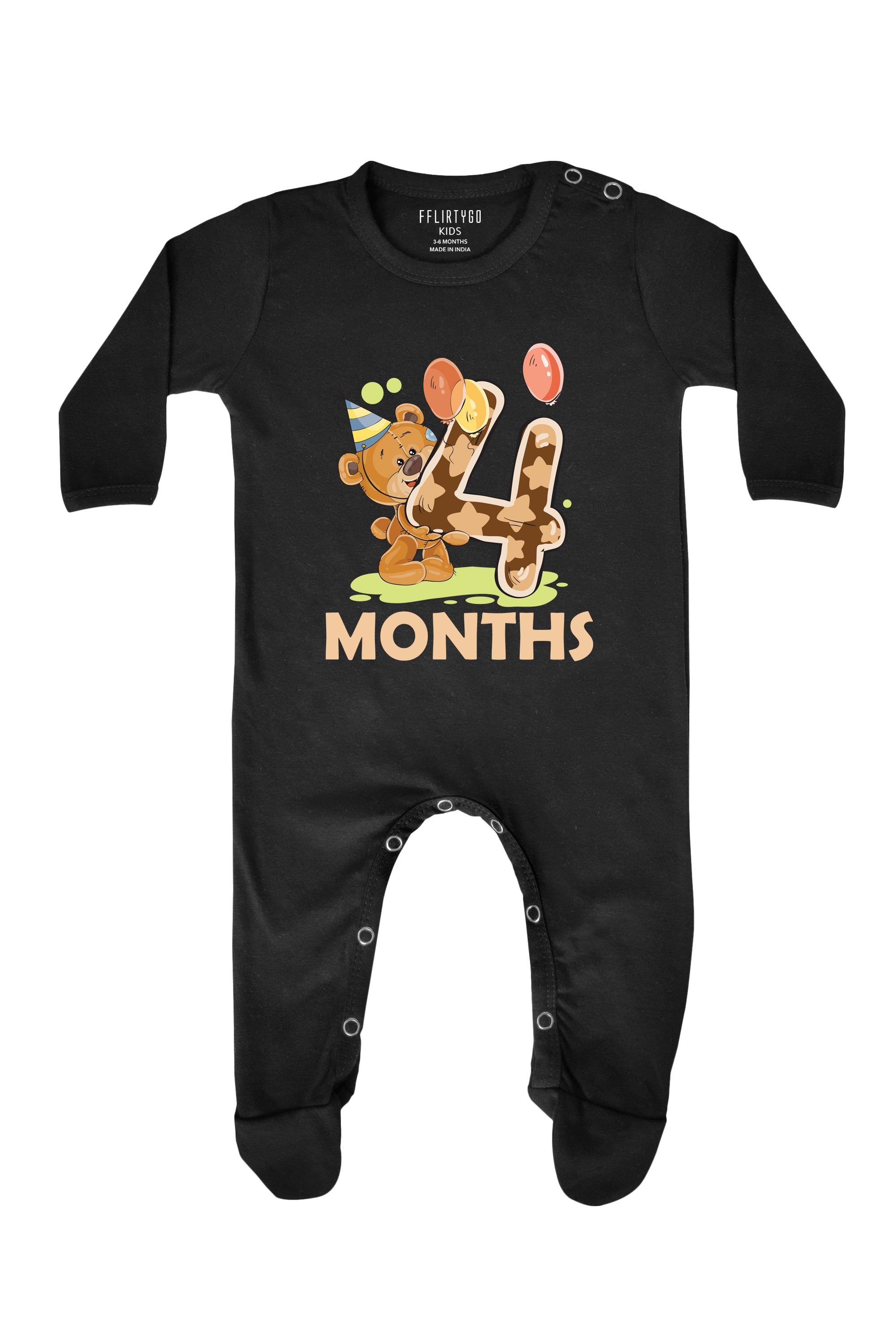 Four Months Milestone Baby Romper | Onesies