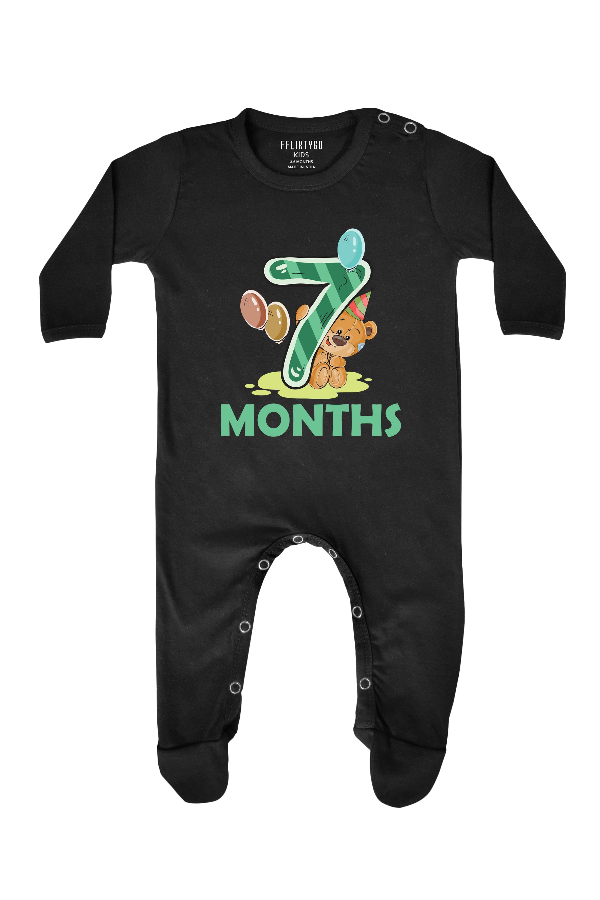 Seven Months Milestone Baby Romper | Onesies