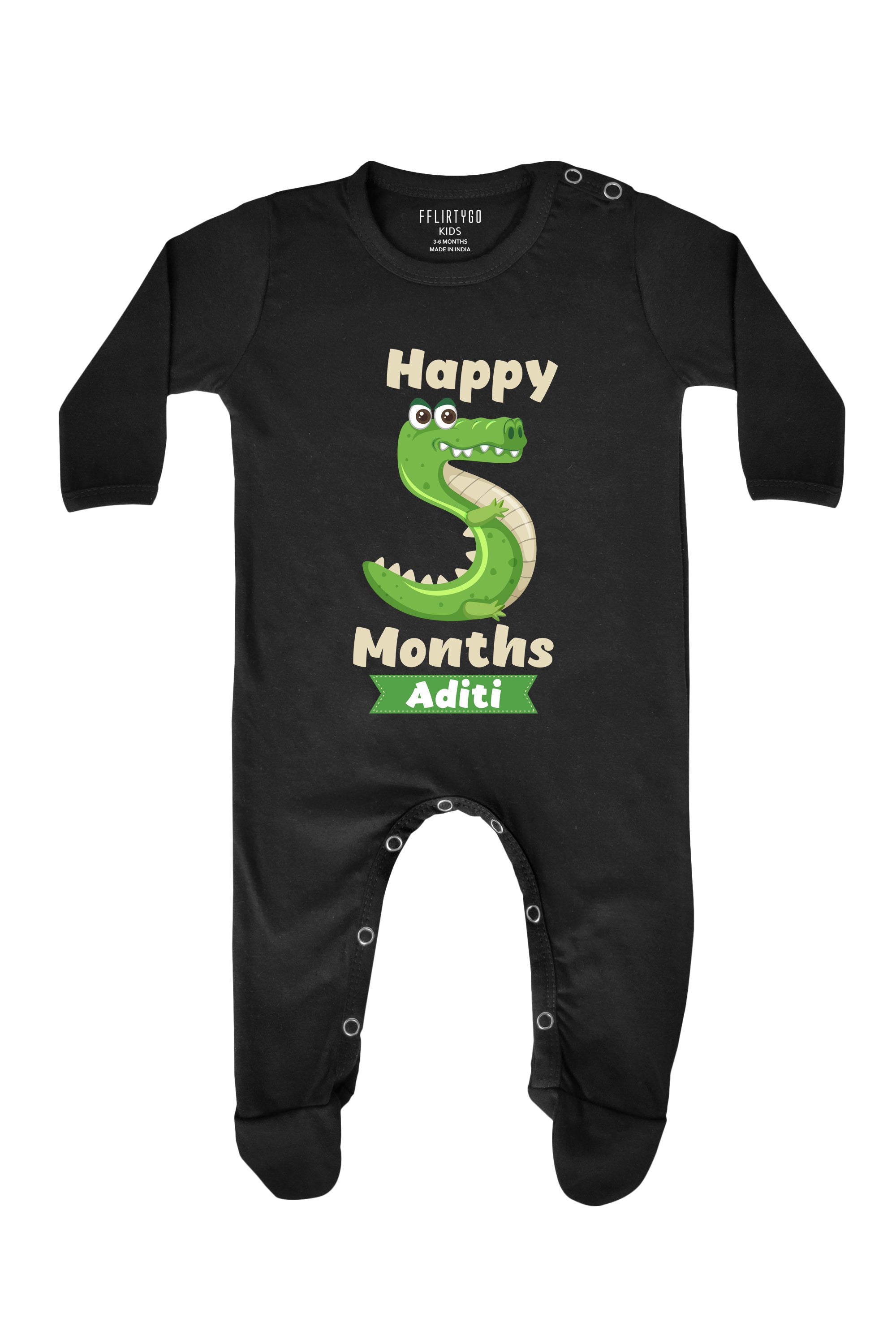 Five Month Milestone Baby Romper | Onesies w/ Custom Name