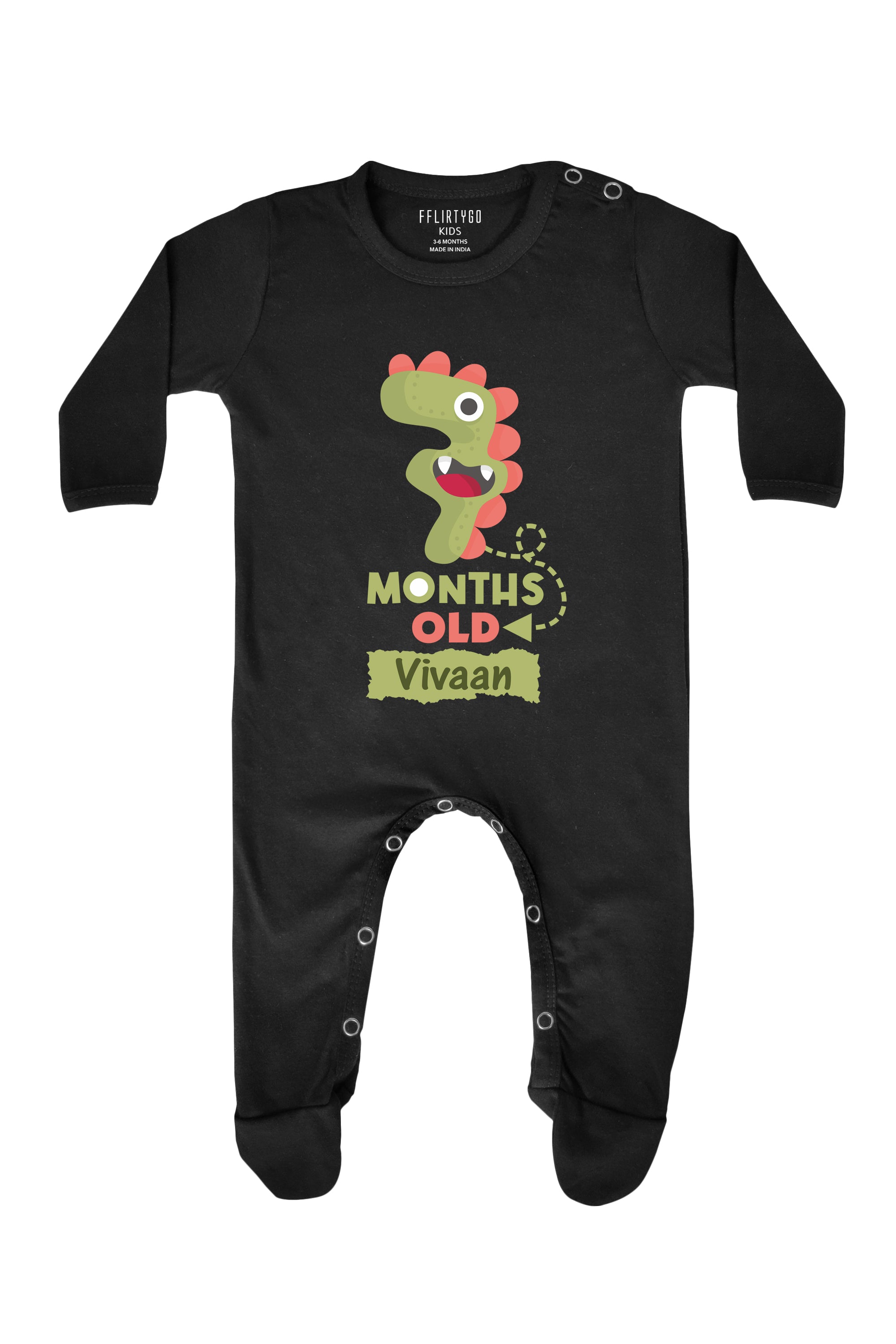 Seven Month Milestone Baby Romper | Onesies w/ Custom Name