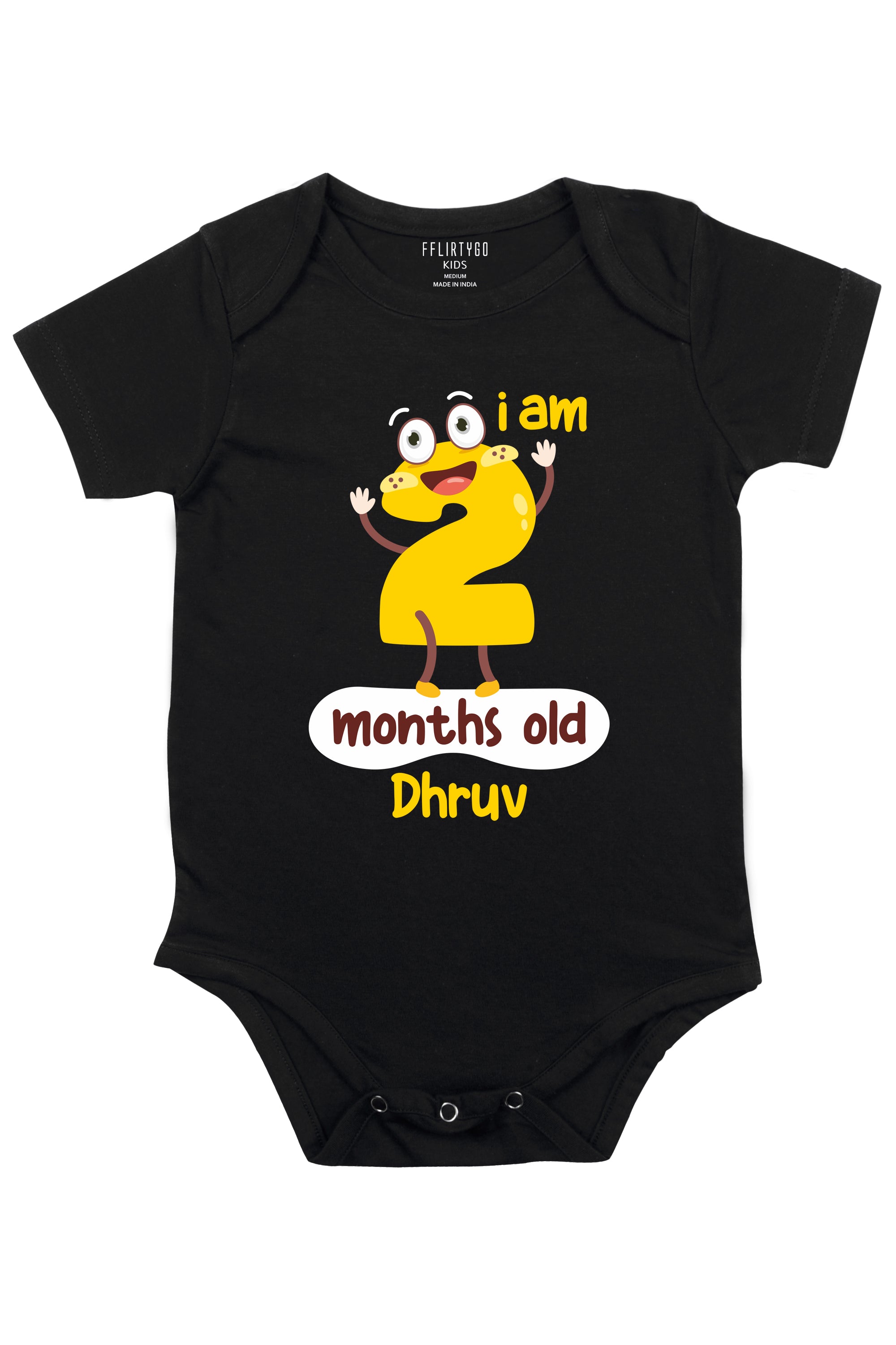 Two Months Milestone Baby Romper | Onesies w/ Custom Name