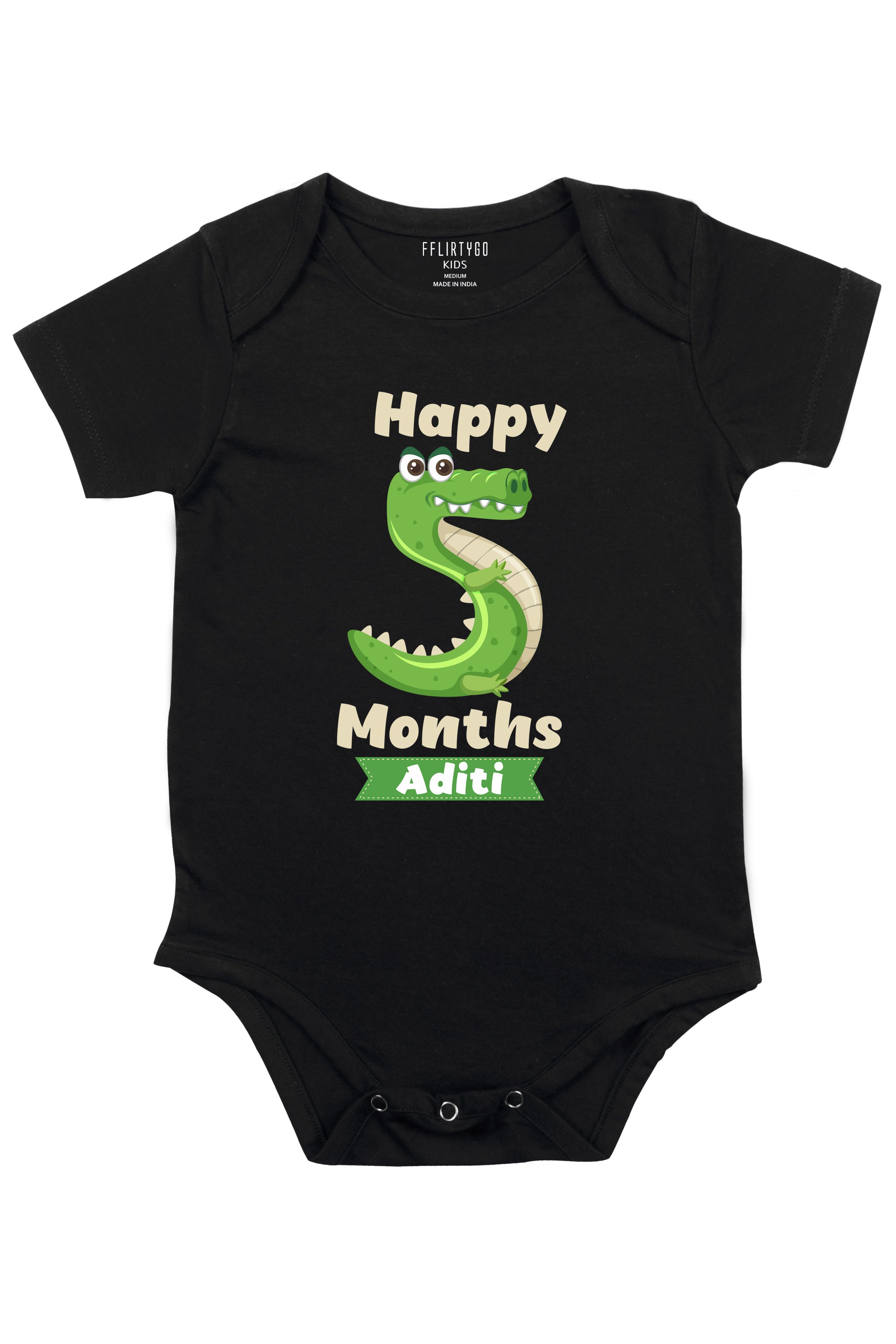 Five Month Milestone Baby Romper | Onesies w/ Custom Name