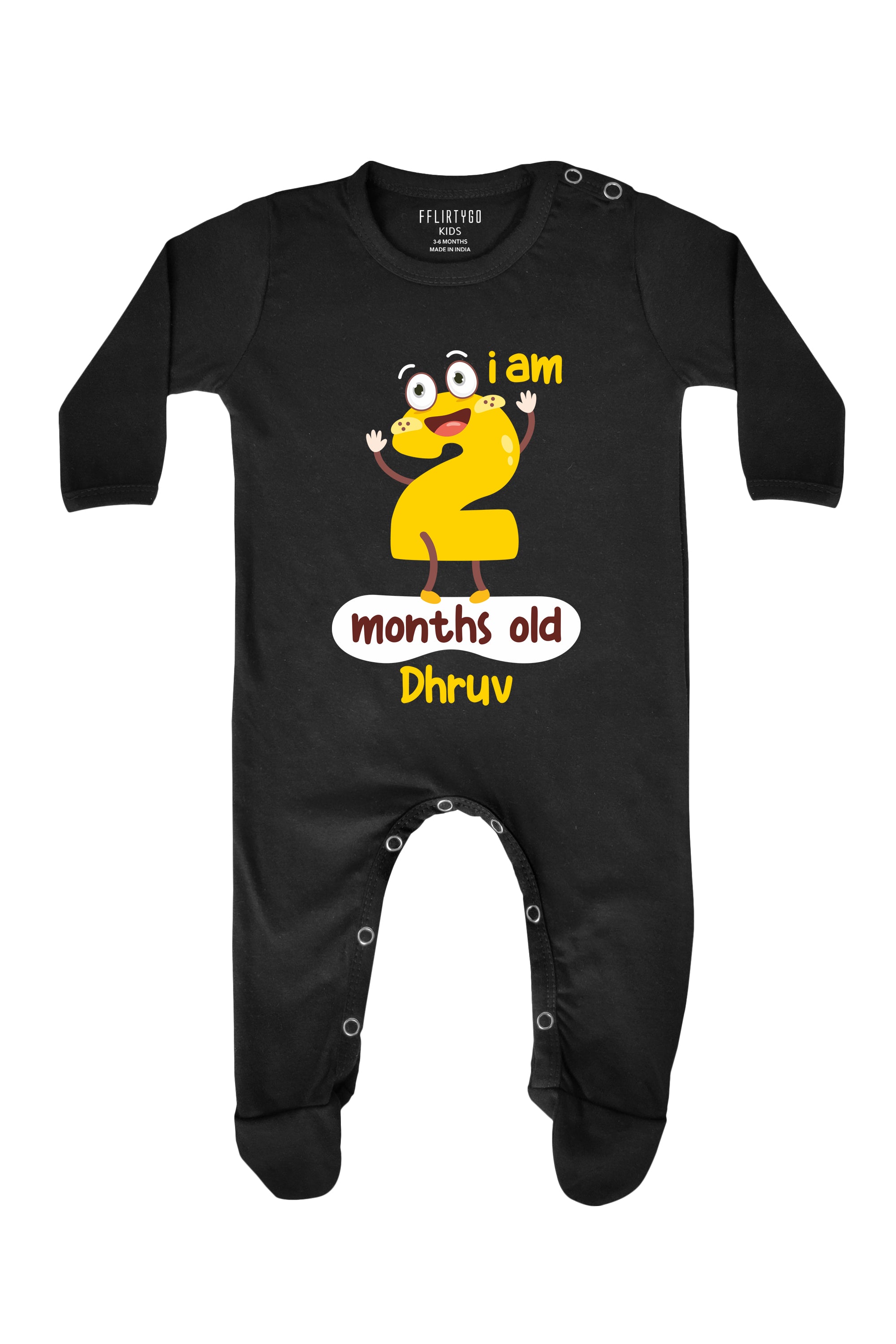 Two Months Milestone Baby Romper | Onesies w/ Custom Name