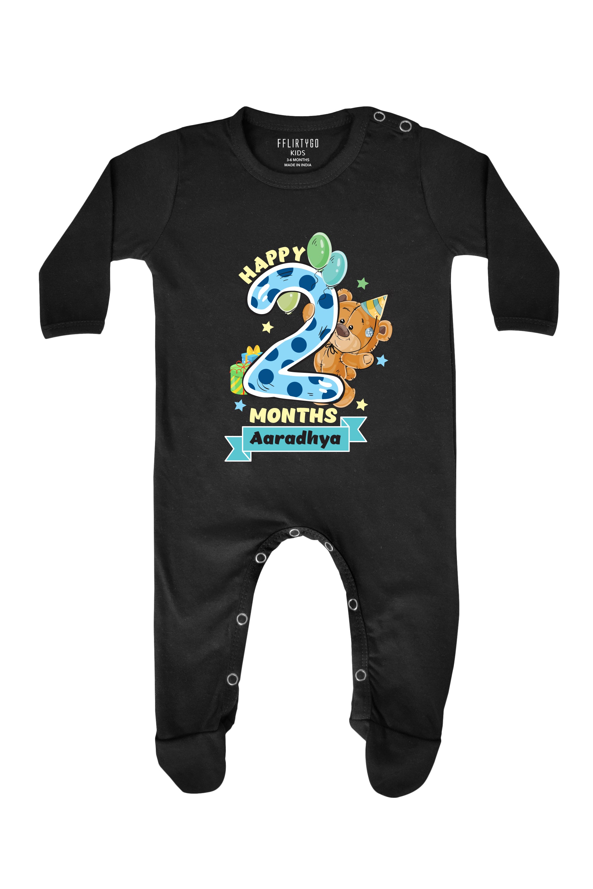 Two Months Milestone Baby Romper | Onesies w/ Custom Name