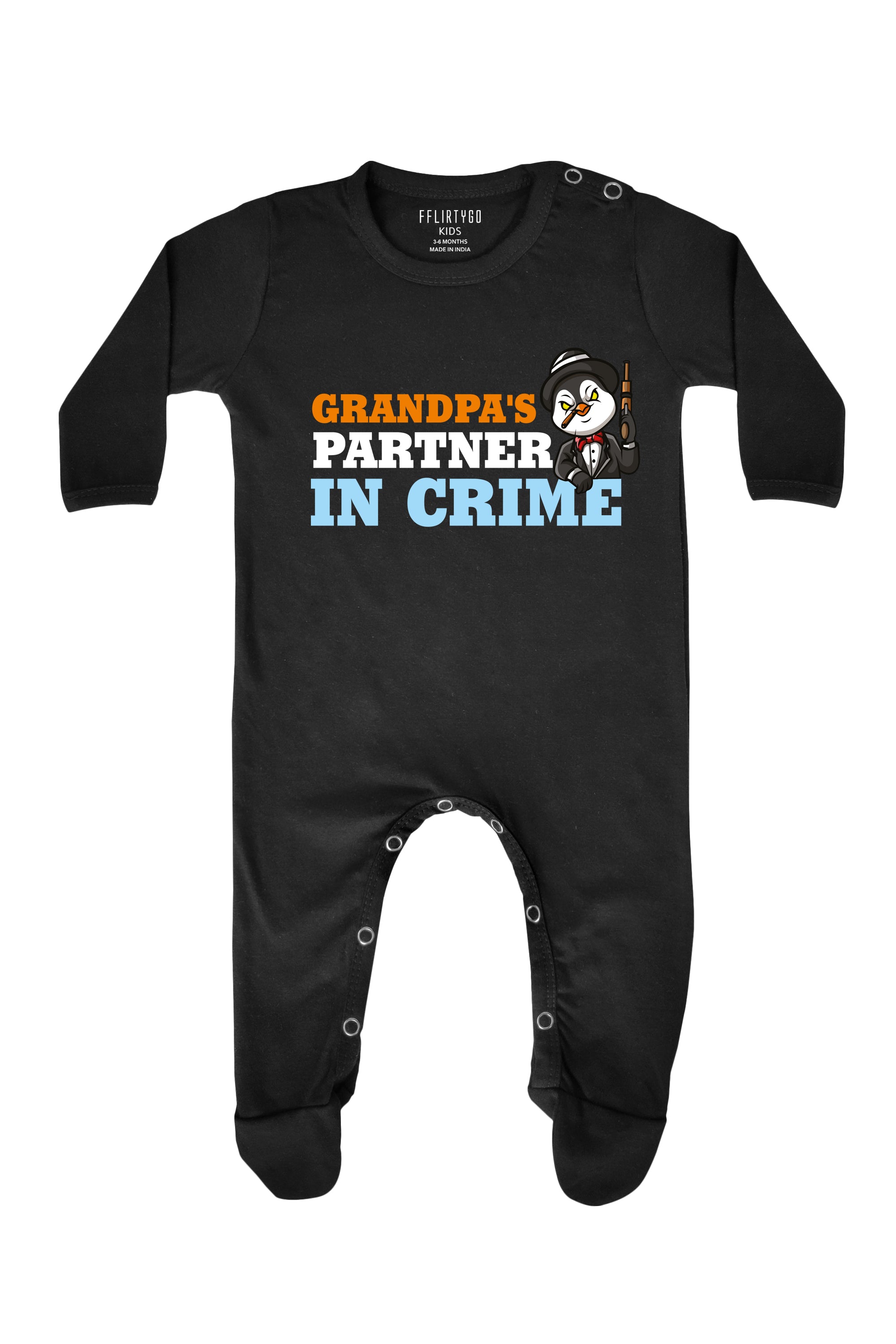 Grandpa's Partner In Crime Baby Romper | Onesies