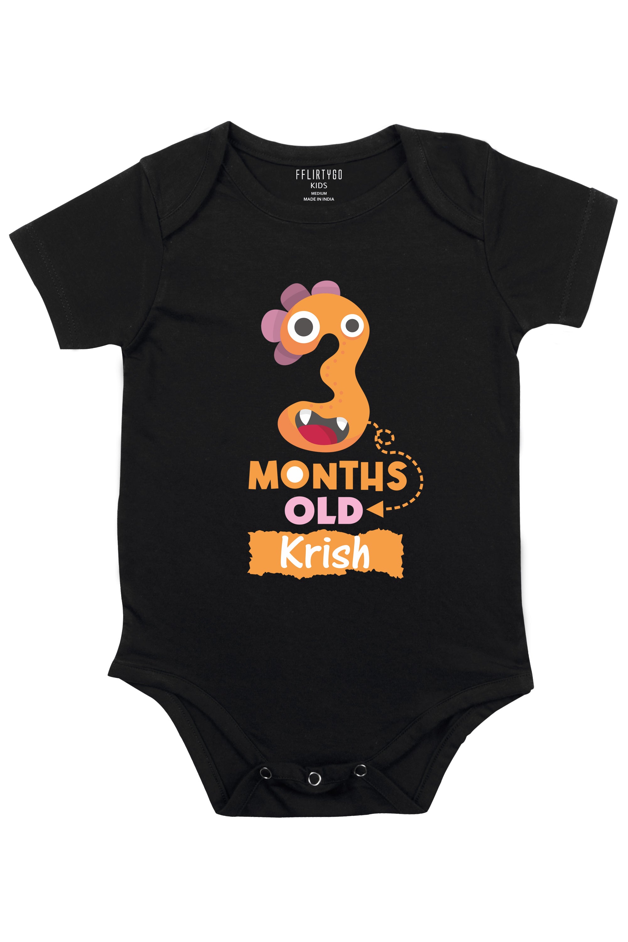 Three Month Milestone Baby Romper | Onesies w/ Custom Name