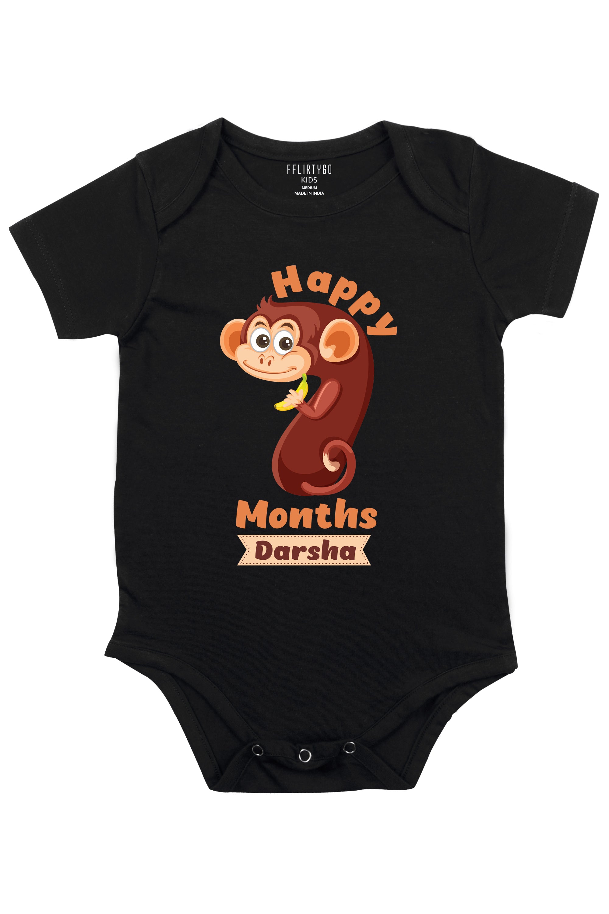 Seven Month Milestone Baby Romper | Onesies w/ Custom Name