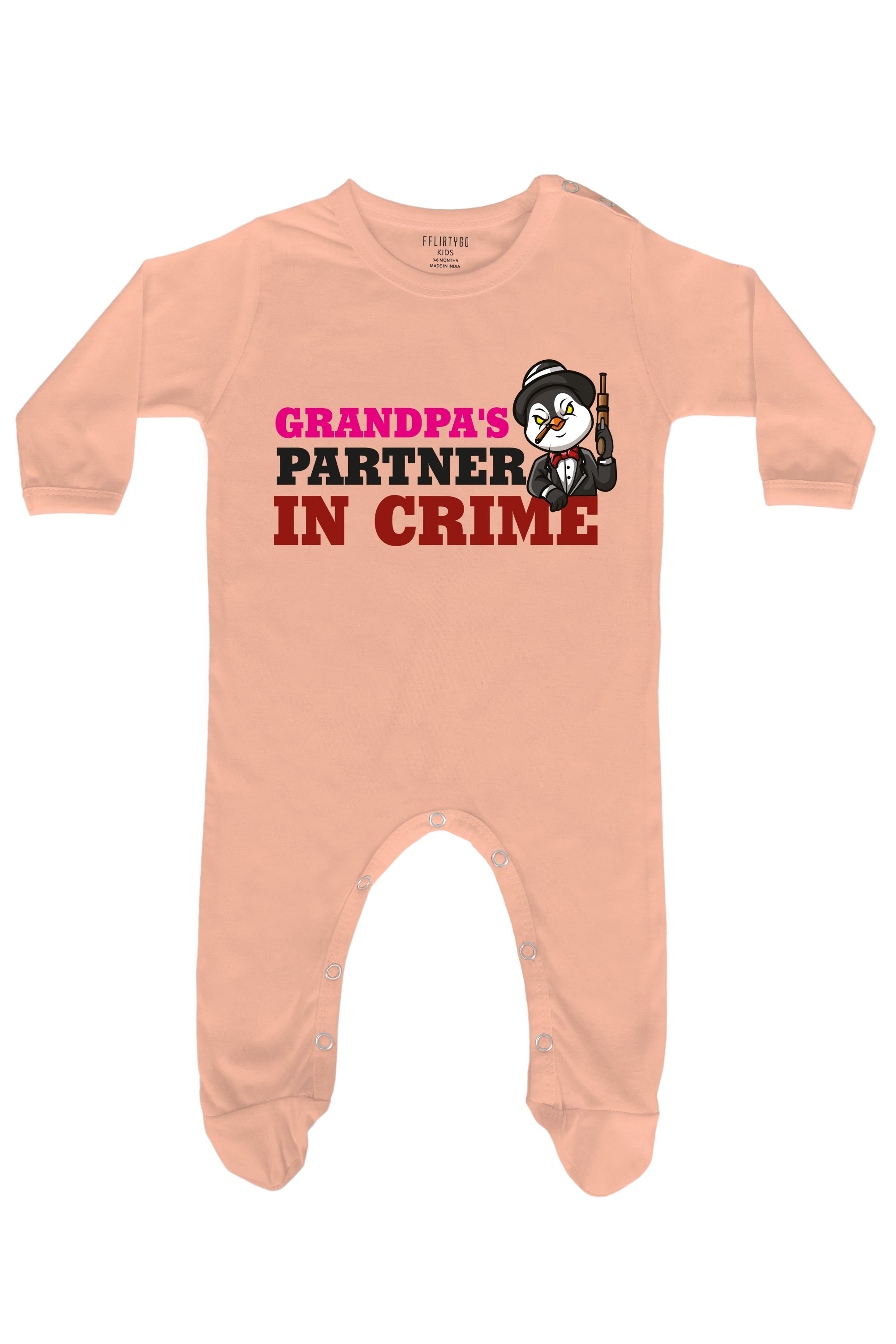 Grandpa's Partner In Crime Baby Romper | Onesies