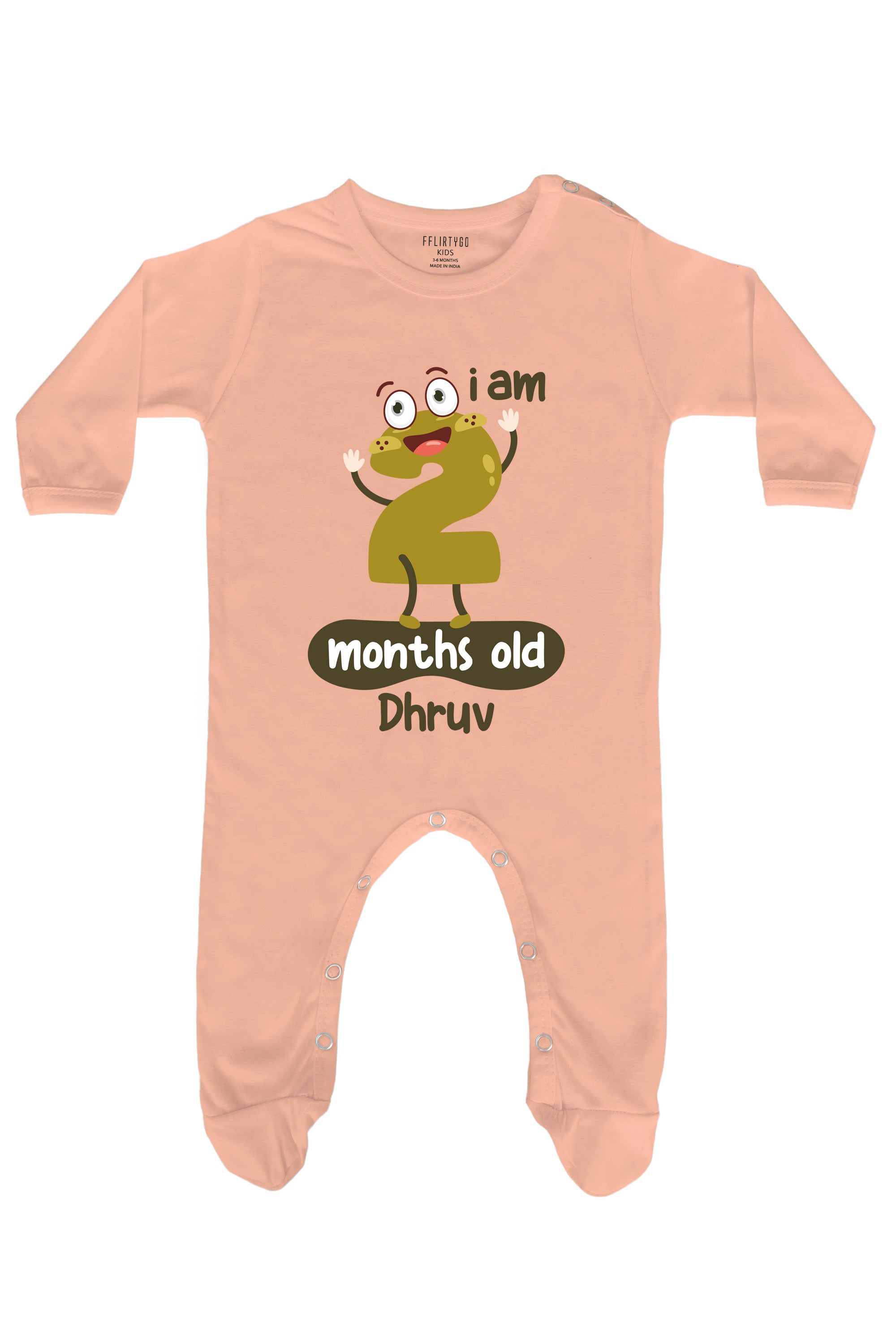 Two Months Milestone Baby Romper | Onesies w/ Custom Name