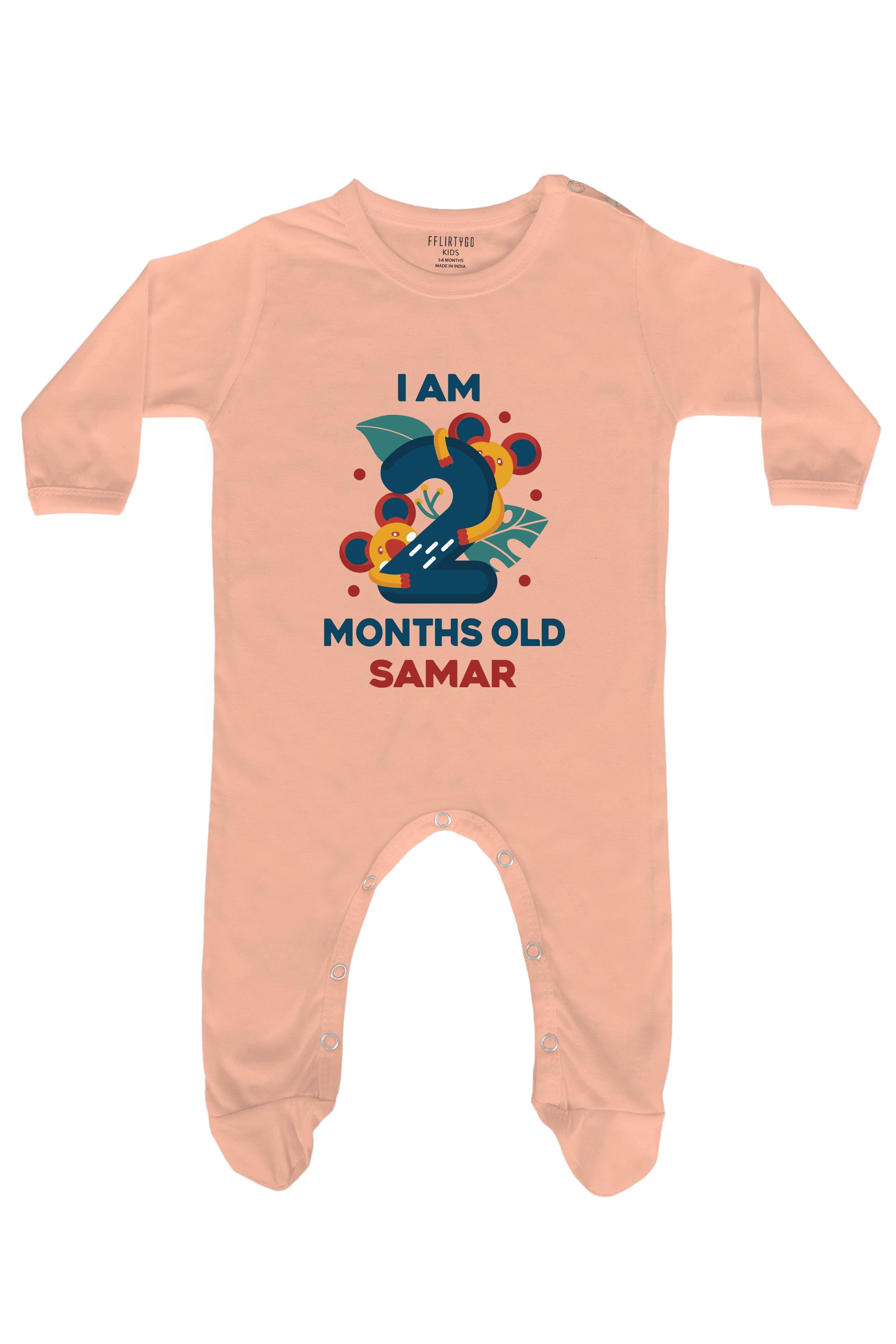 Two Month Birthday Baby Romper | Onesies w/ Custom Name