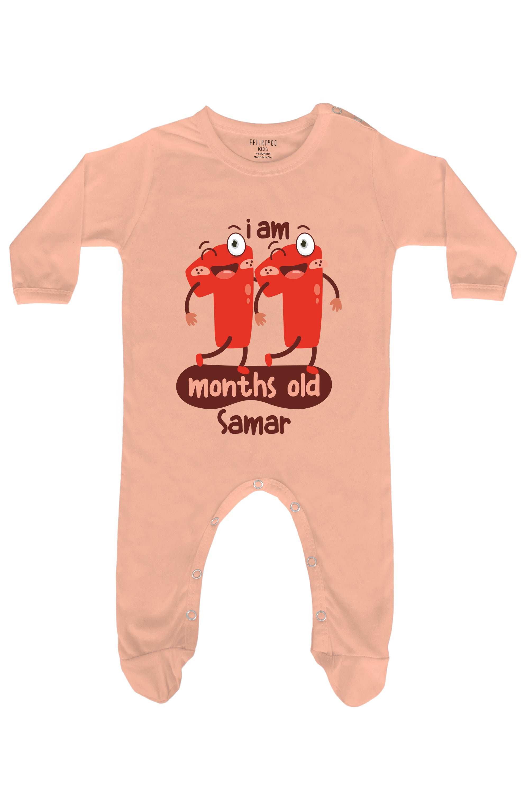 Eleven Month Milestone Baby Romper | Onesies w/ Custom Name