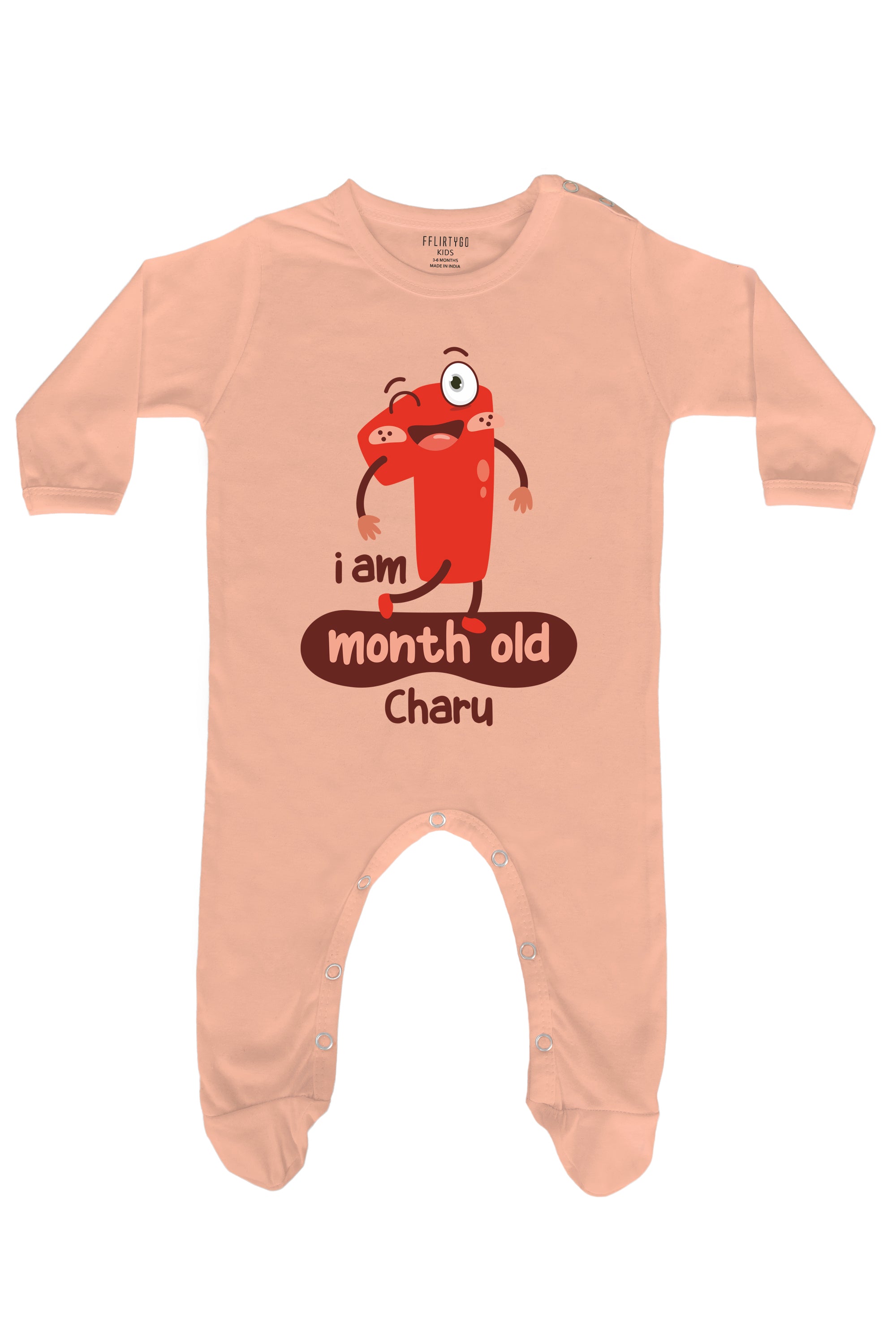 One Month Milestone Baby Romper | Onesies w/ Custom Name