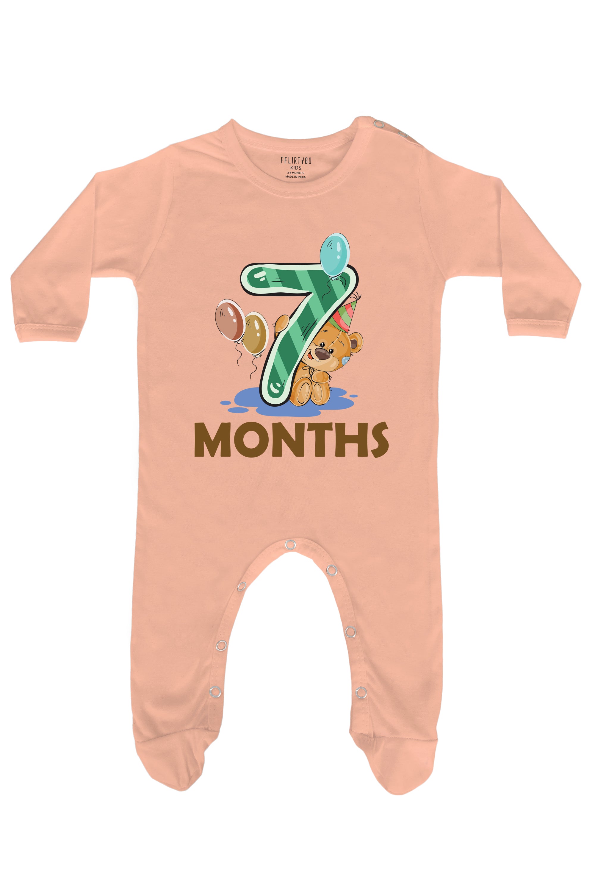 Seven Months Milestone Baby Romper | Onesies