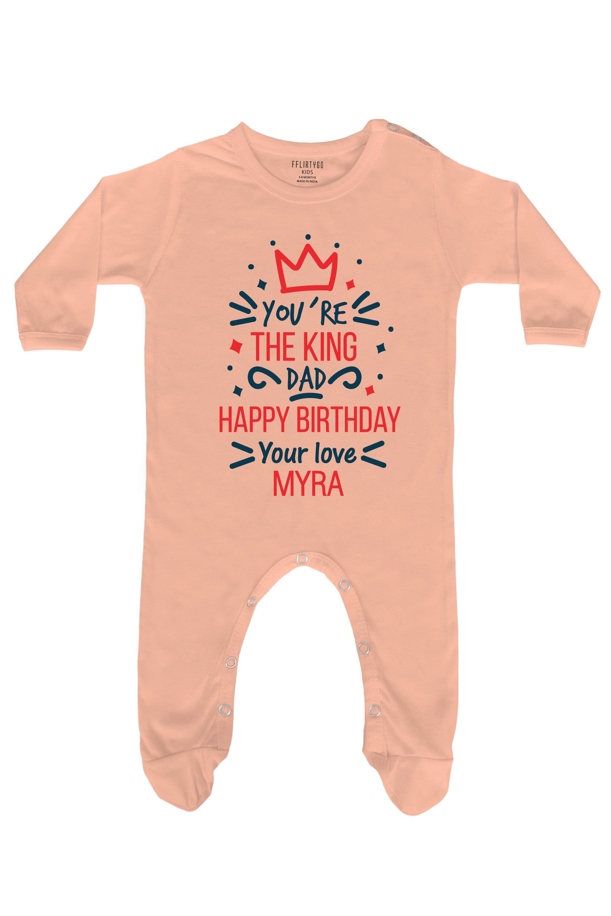 You Are The King Dad  Baby Romper | Onesies w/ Custom Name