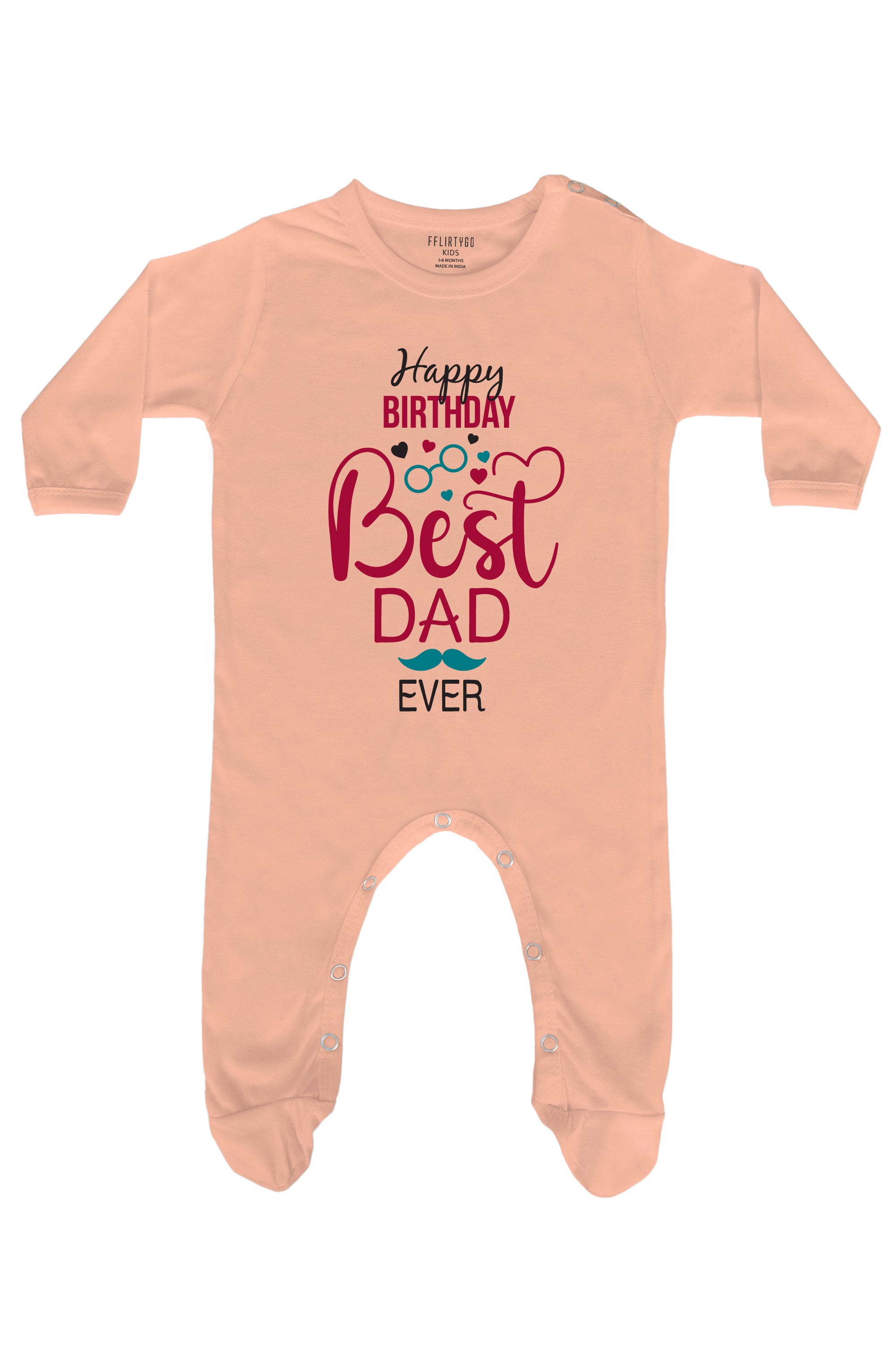 Happy Birthday Best Dad Ever Baby Romper | Onesies