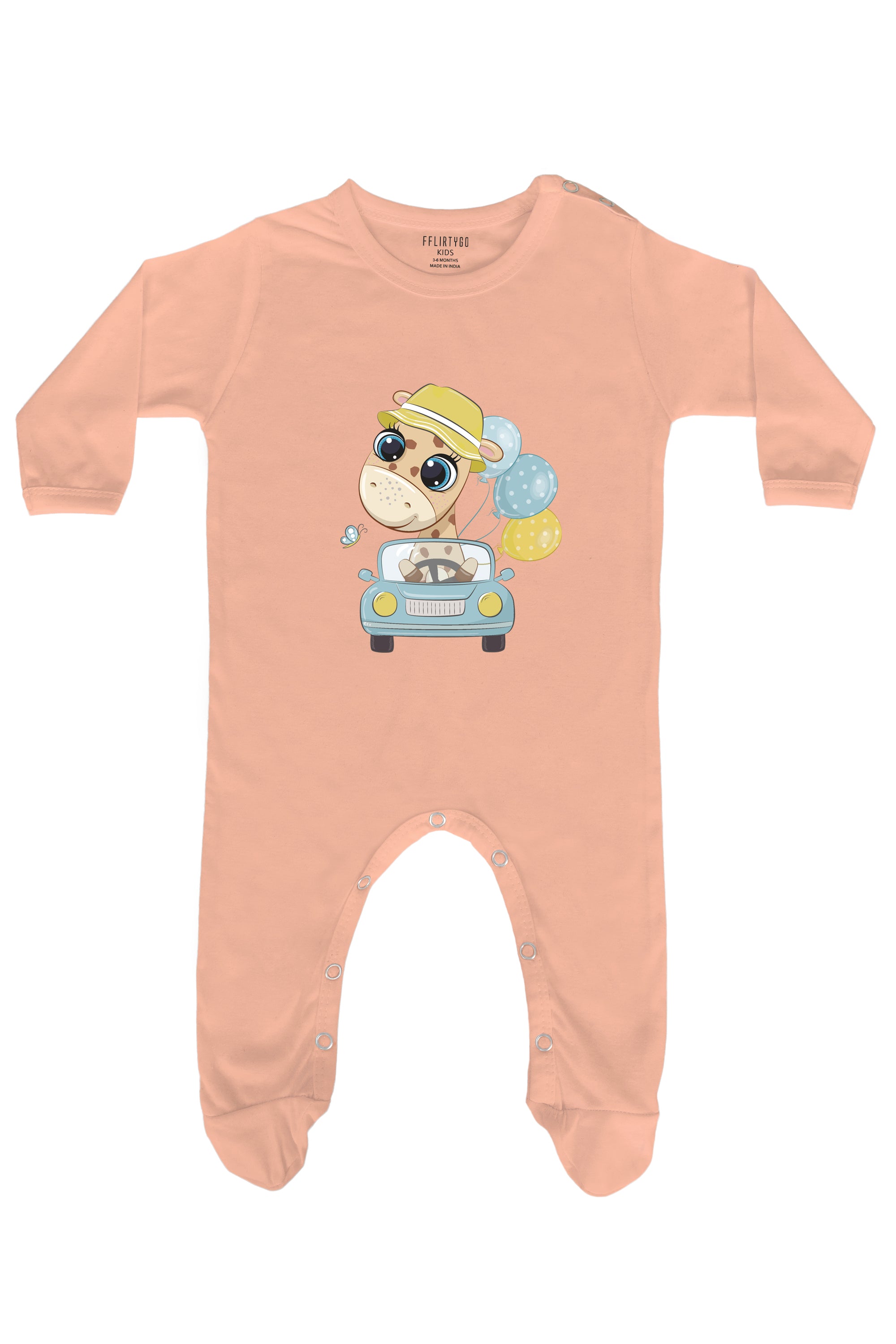 Giraffe Driving Car Baby Romper | Onesies