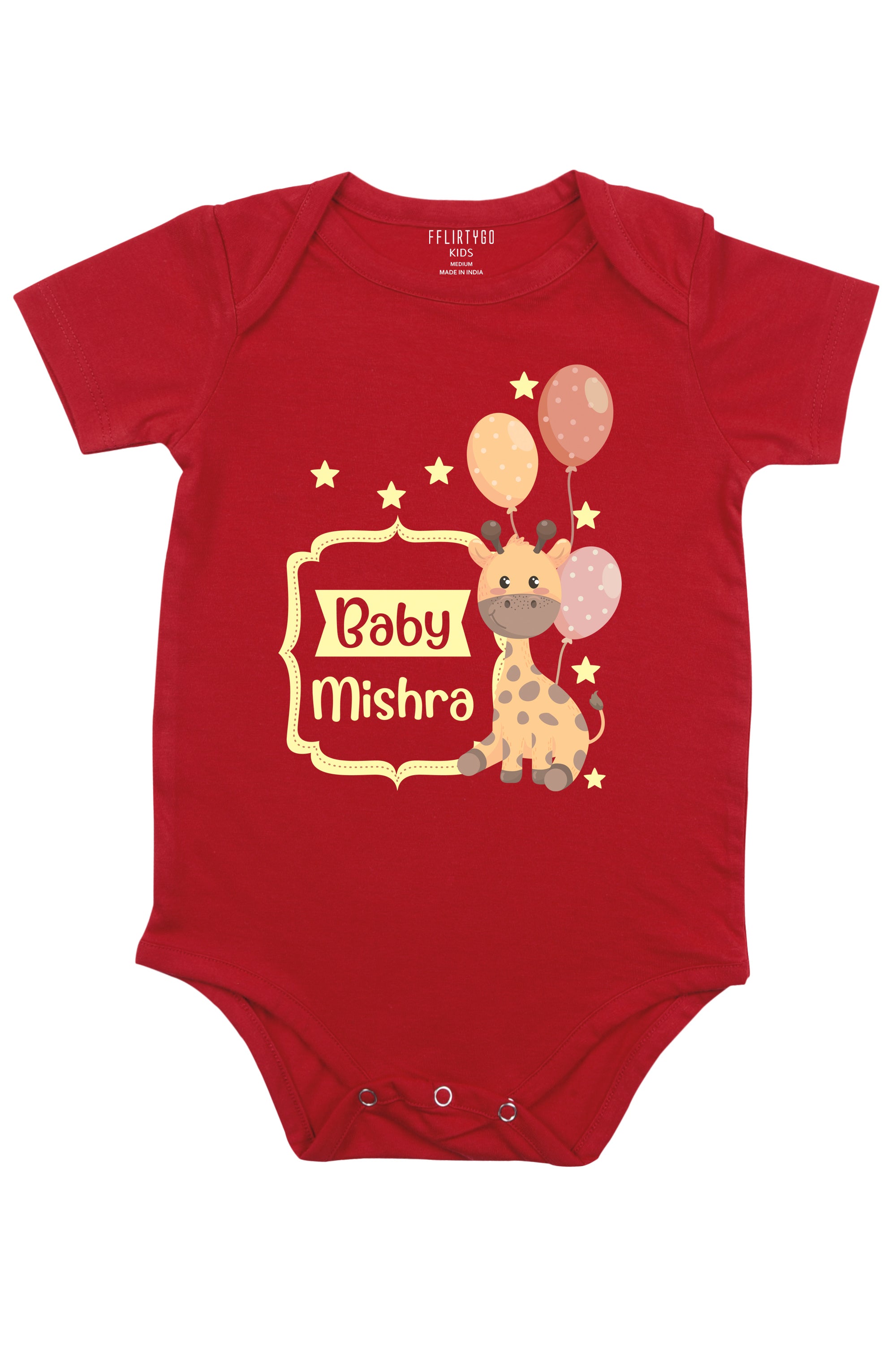 Baby Custom Surname Romper With Character - FflirtyGo