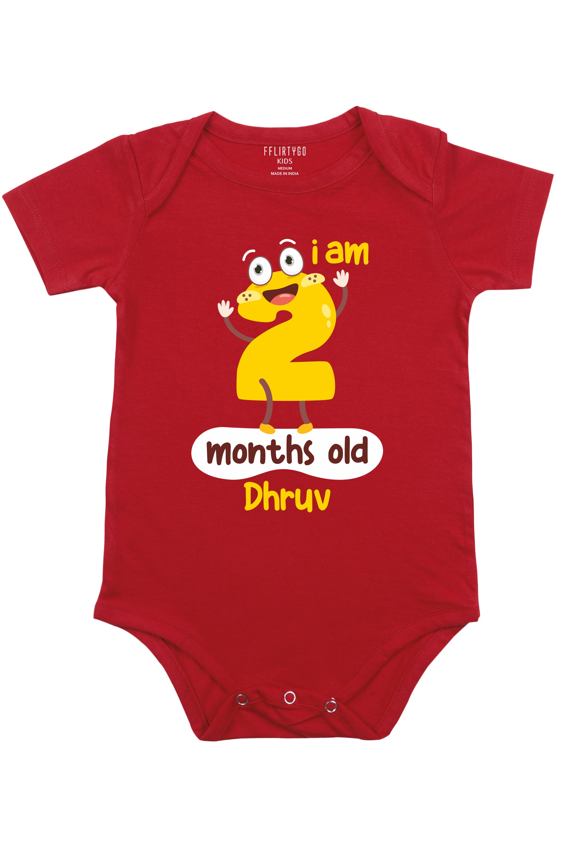 Two Months Milestone Baby Romper | Onesies w/ Custom Name