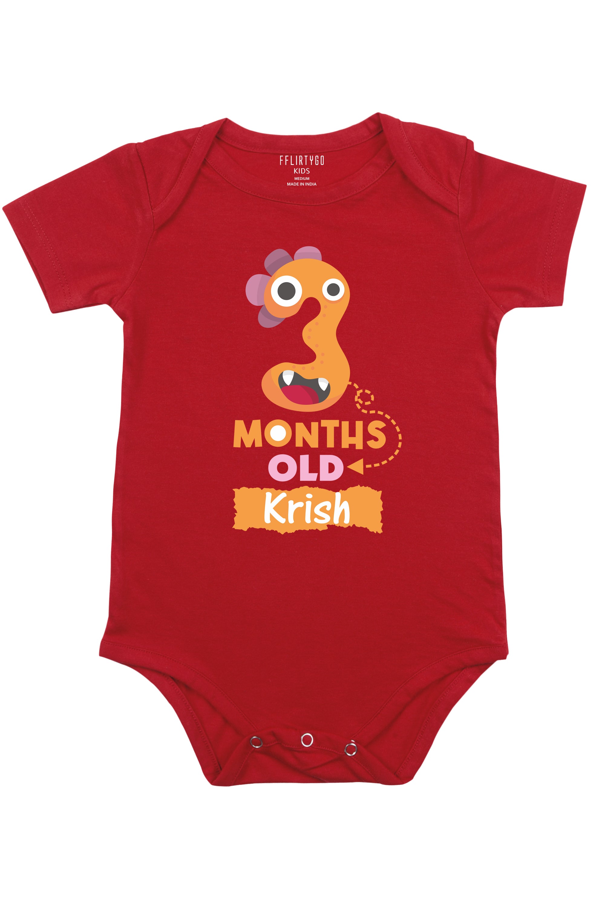 Three Month Milestone Baby Romper | Onesies w/ Custom Name