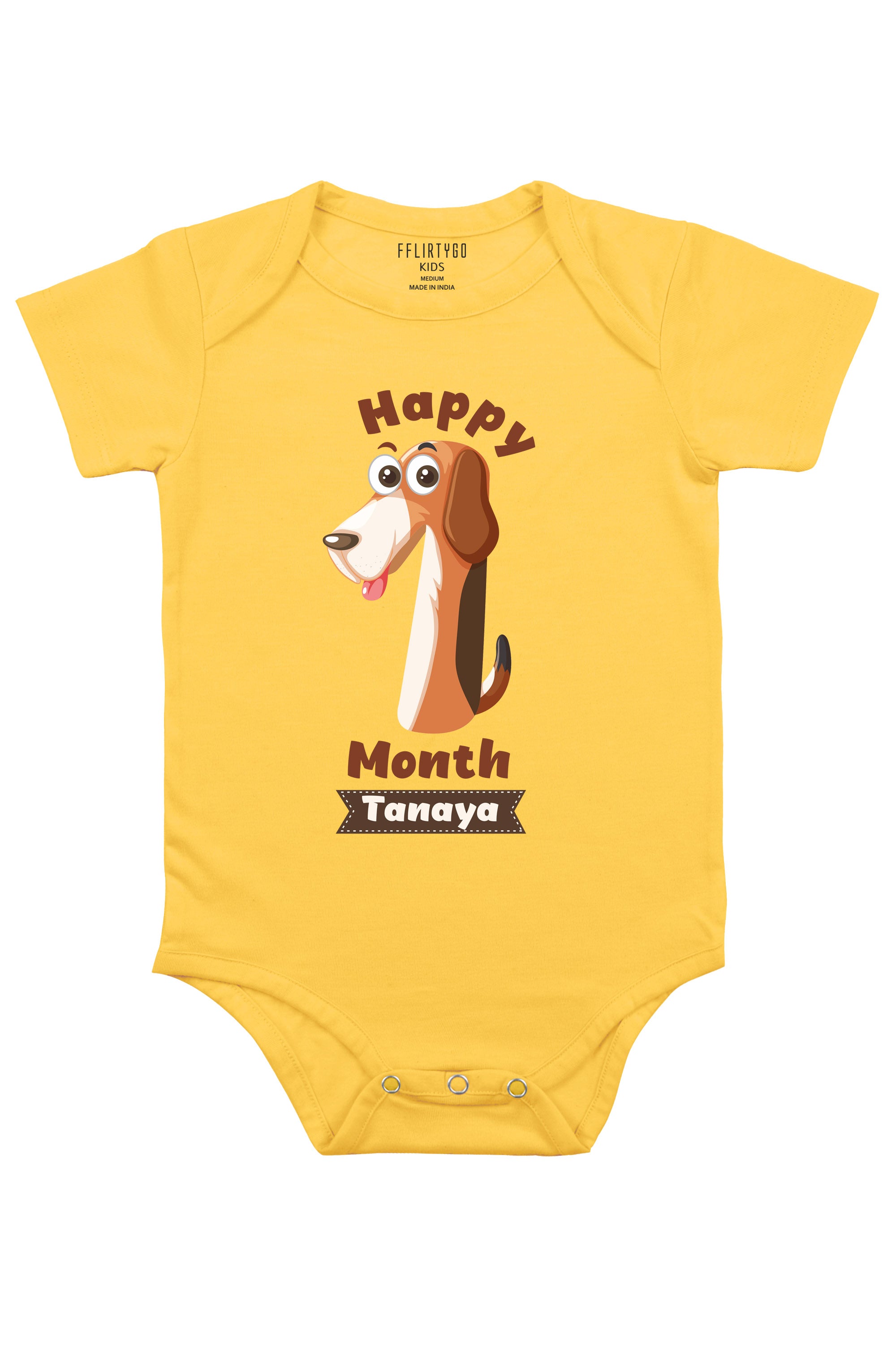 One Month Milestone Baby Romper | Onesies w/ Custom Name