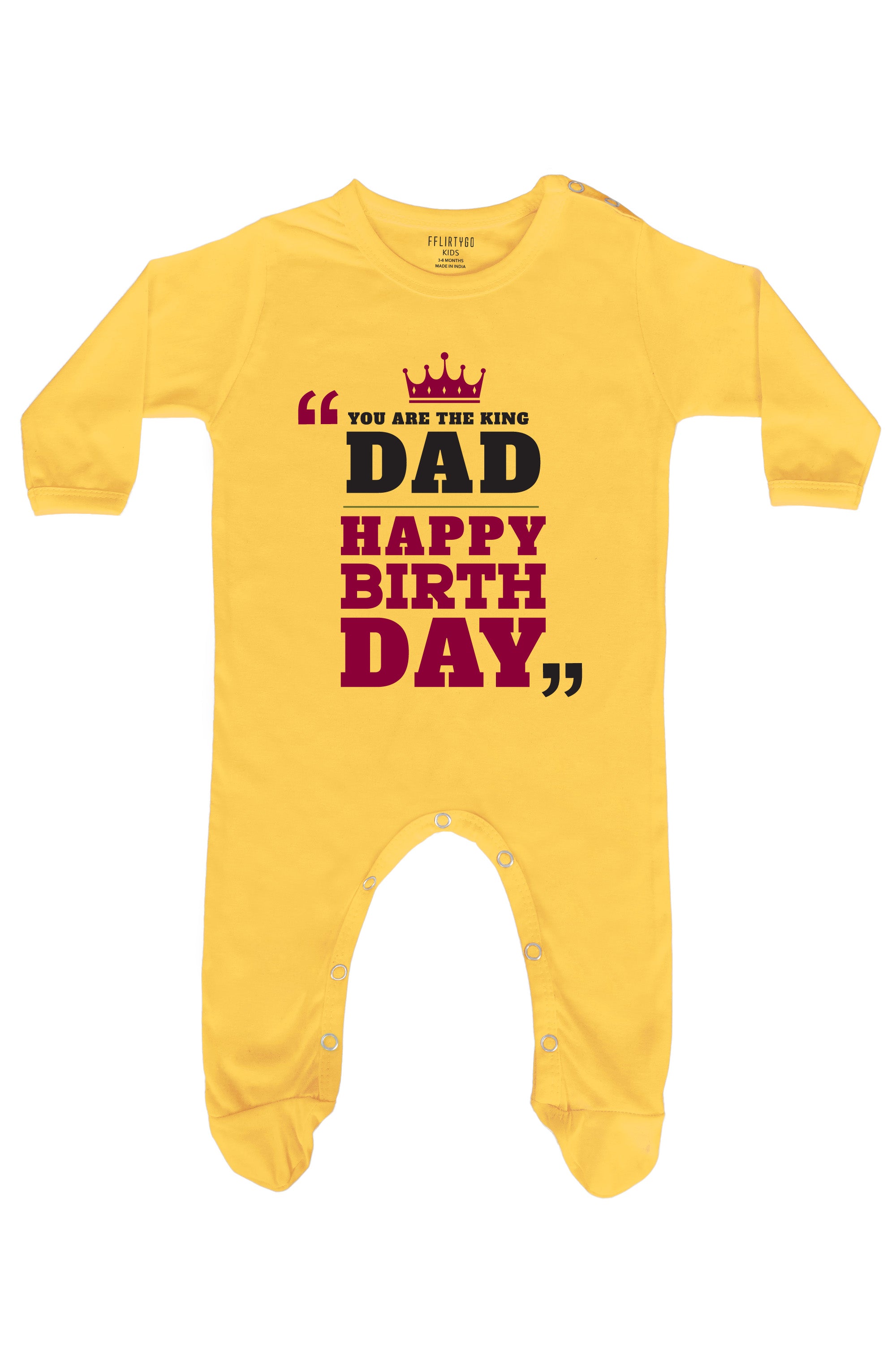 You Are The King Dad Happy Birthday Baby Romper | Onesies