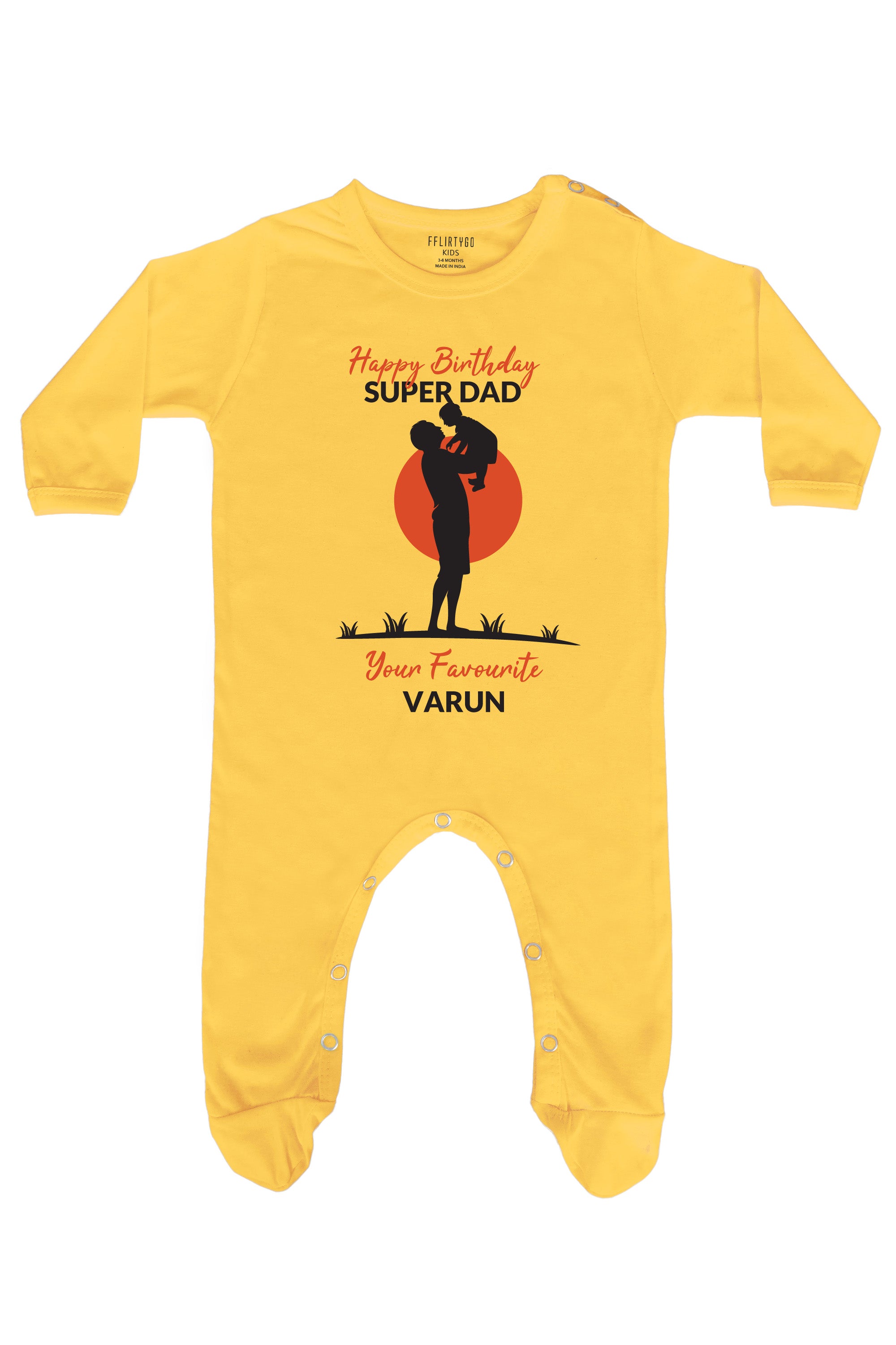 Happy Birthday Super Dad Baby Romper | Onesies w/ Custom Name