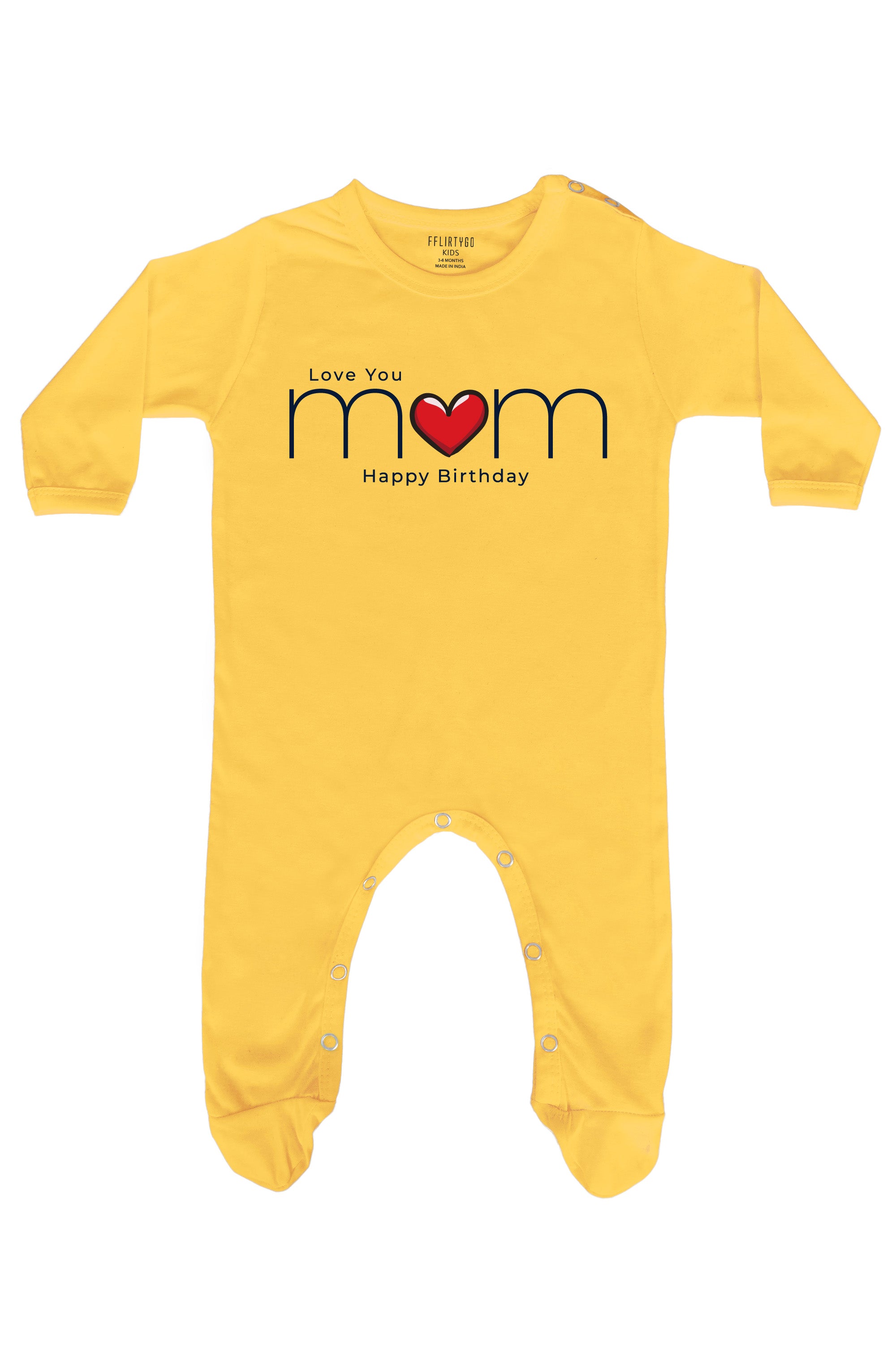 Love You Mom Happy Birthday Baby Romper | Onesies