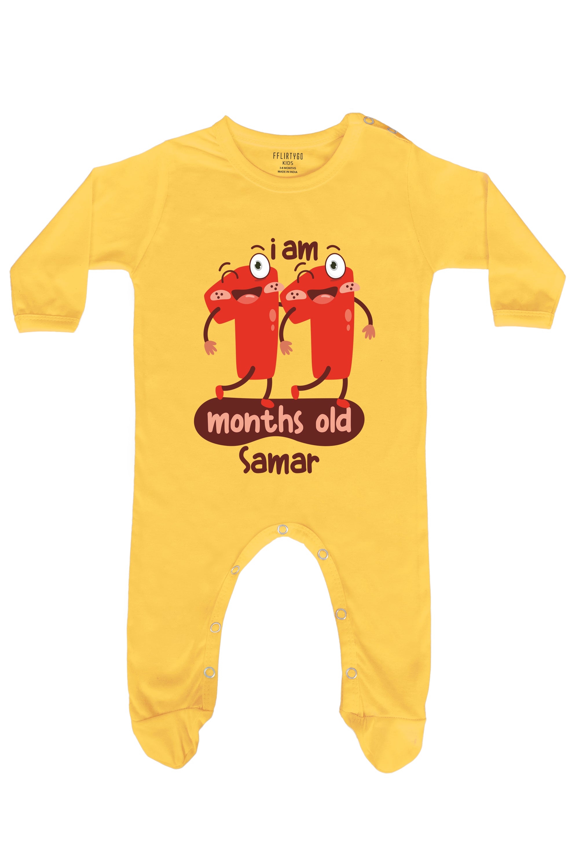 Eleven Month Milestone Baby Romper | Onesies w/ Custom Name