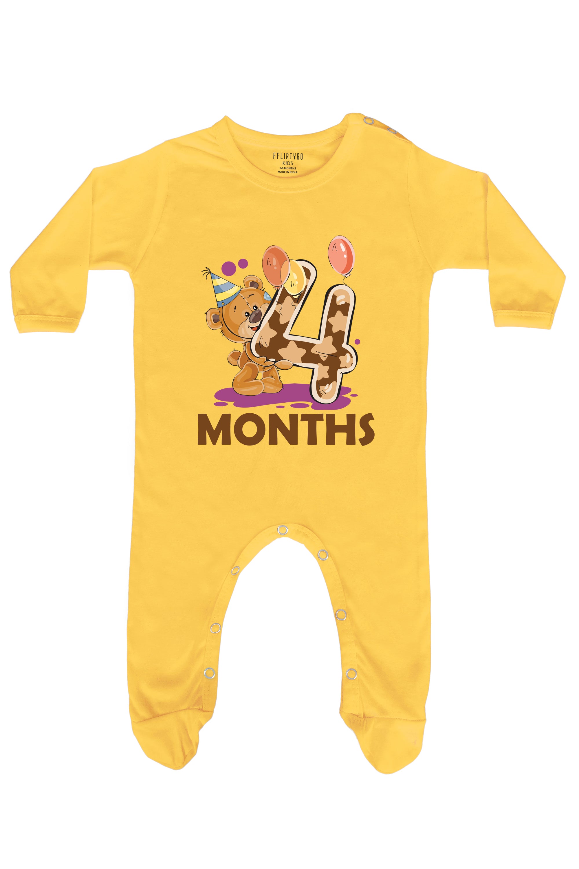 Four Months Milestone Baby Romper | Onesies