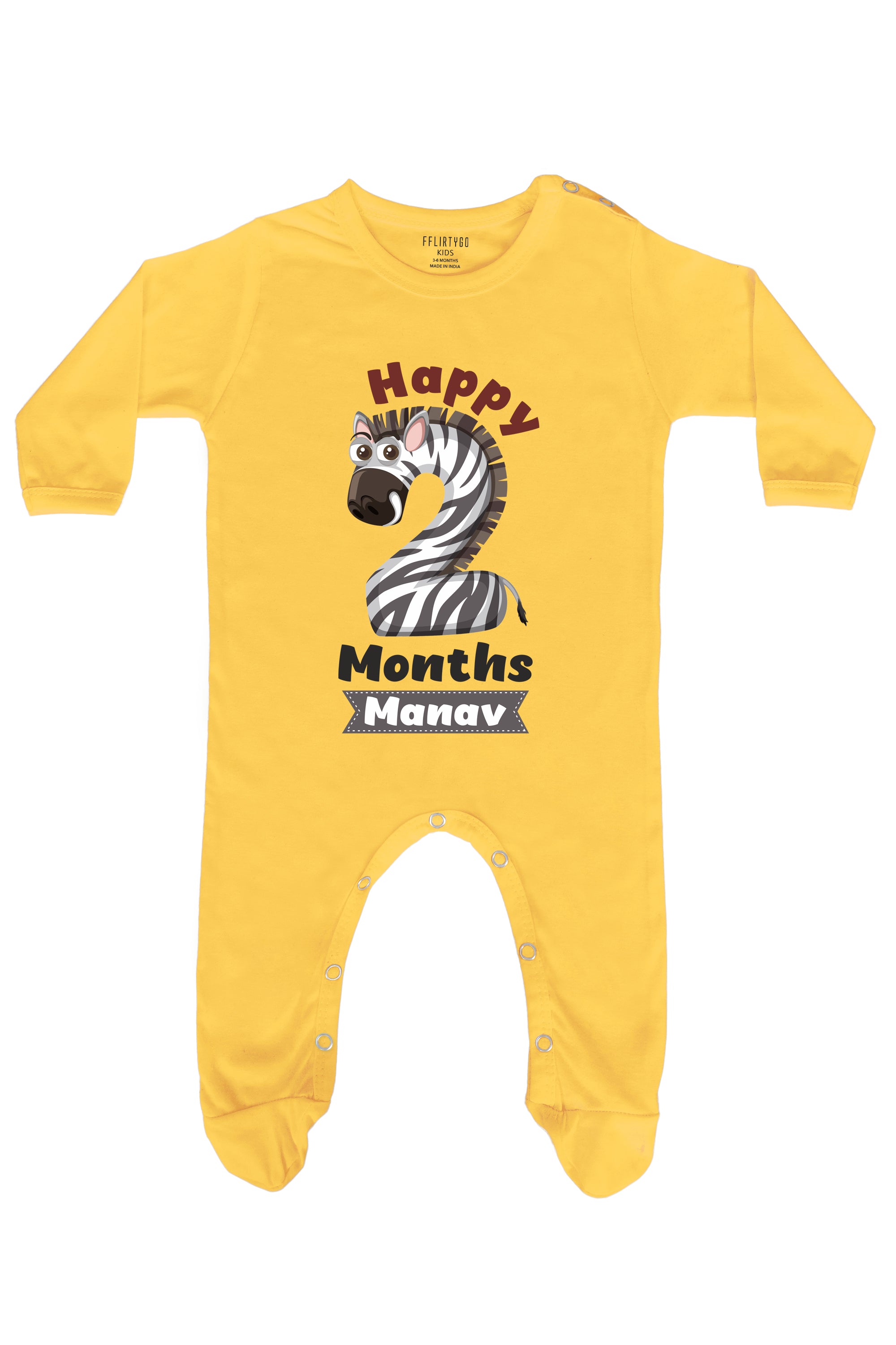 Two Month Milestone Baby Romper | Onesies w/ Custom Name