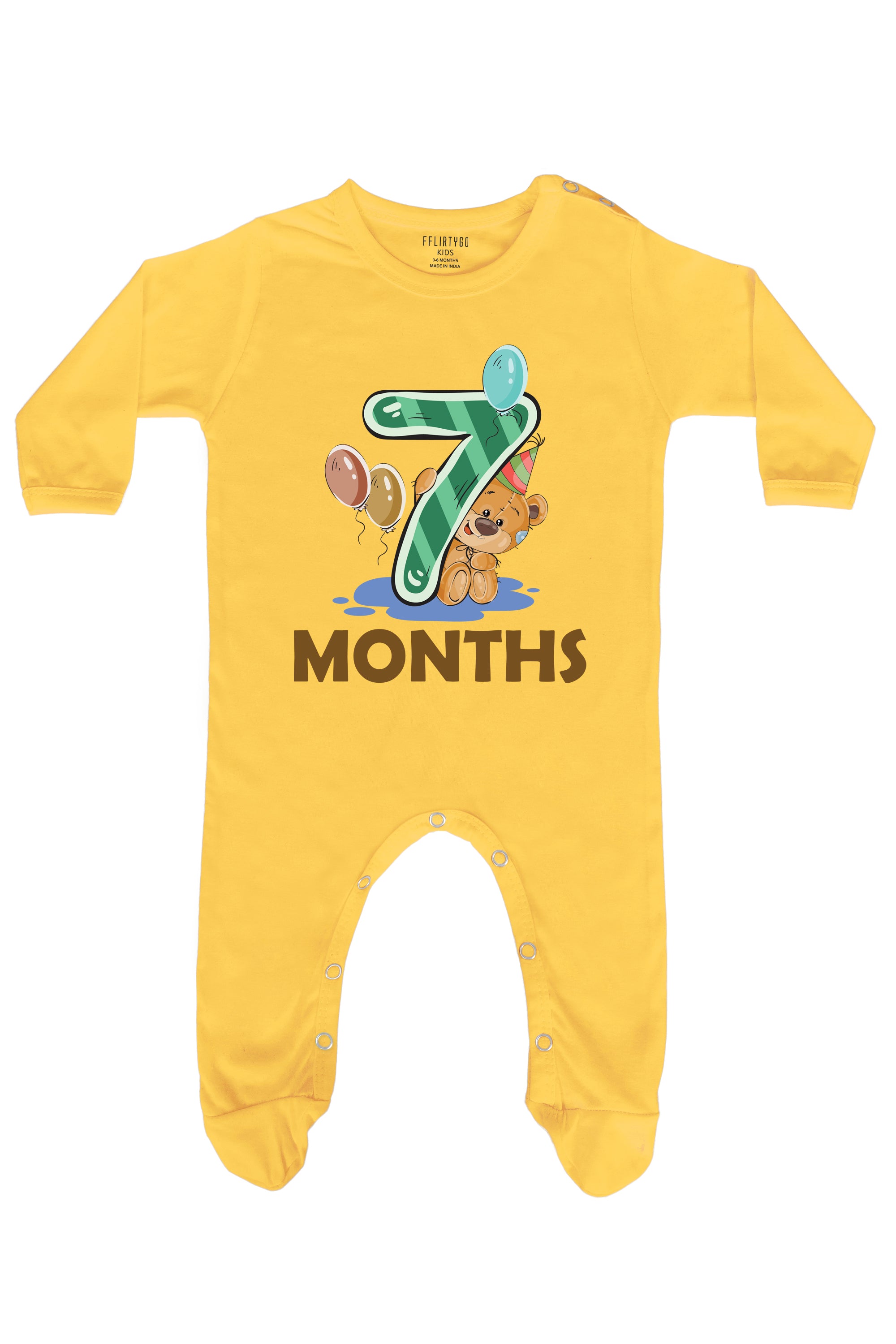 Seven Months Milestone Baby Romper | Onesies